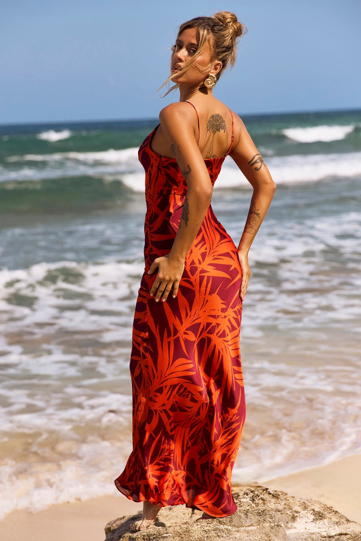 May In A Mood Maxi Dress - Red Multi | Sage and Paige AUS.