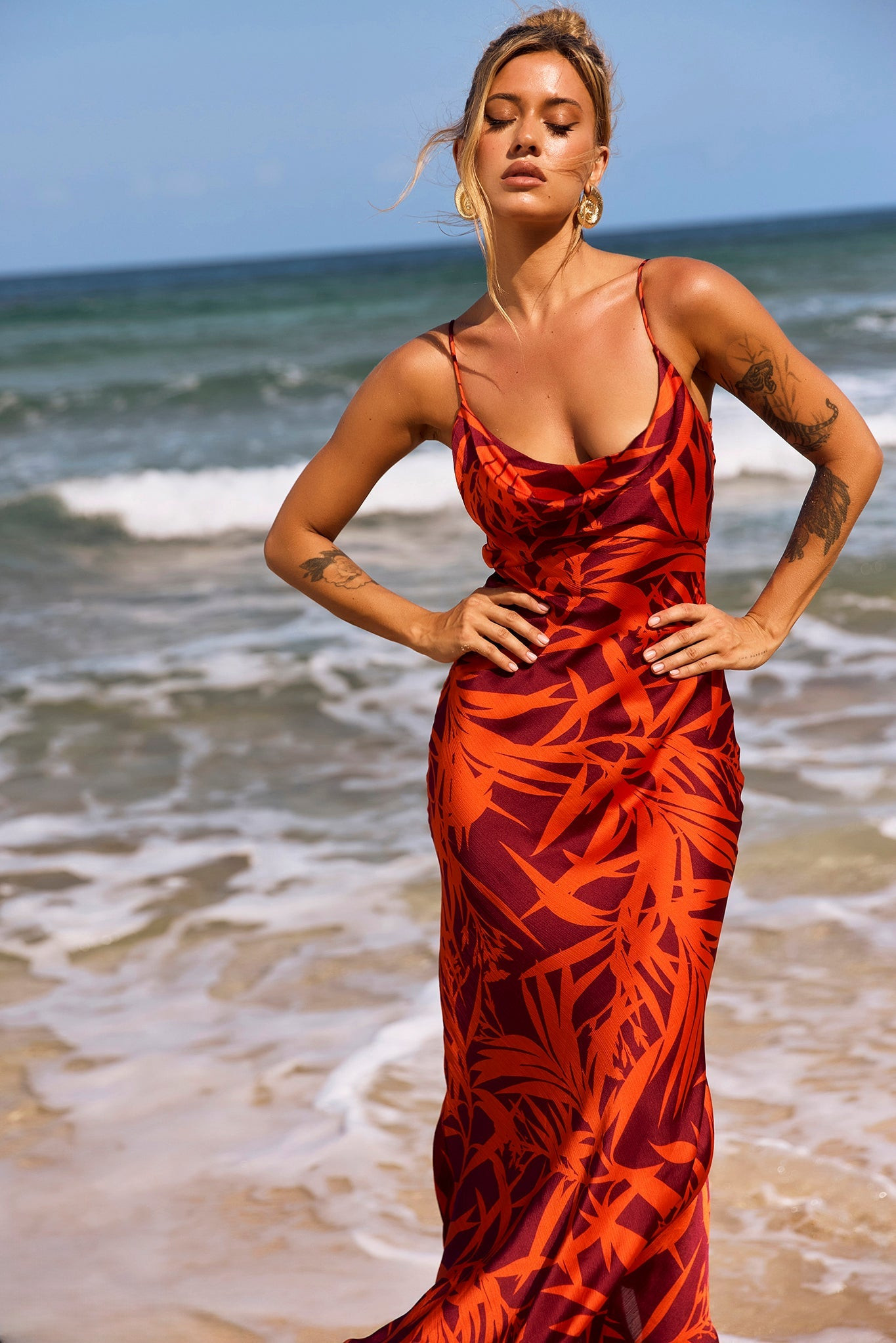 May In A Mood Maxi Dress - Red Multi | Sage and Paige AUS.