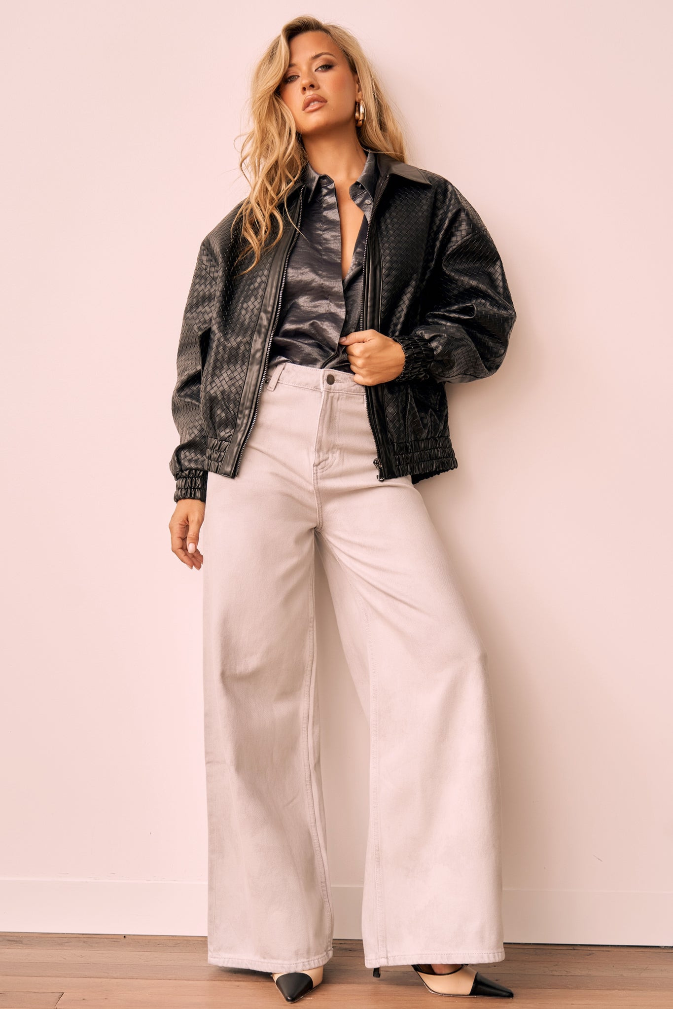 Singin' In The Wind Vegan Leather Jacket - Black | Sage and Paige AUS.