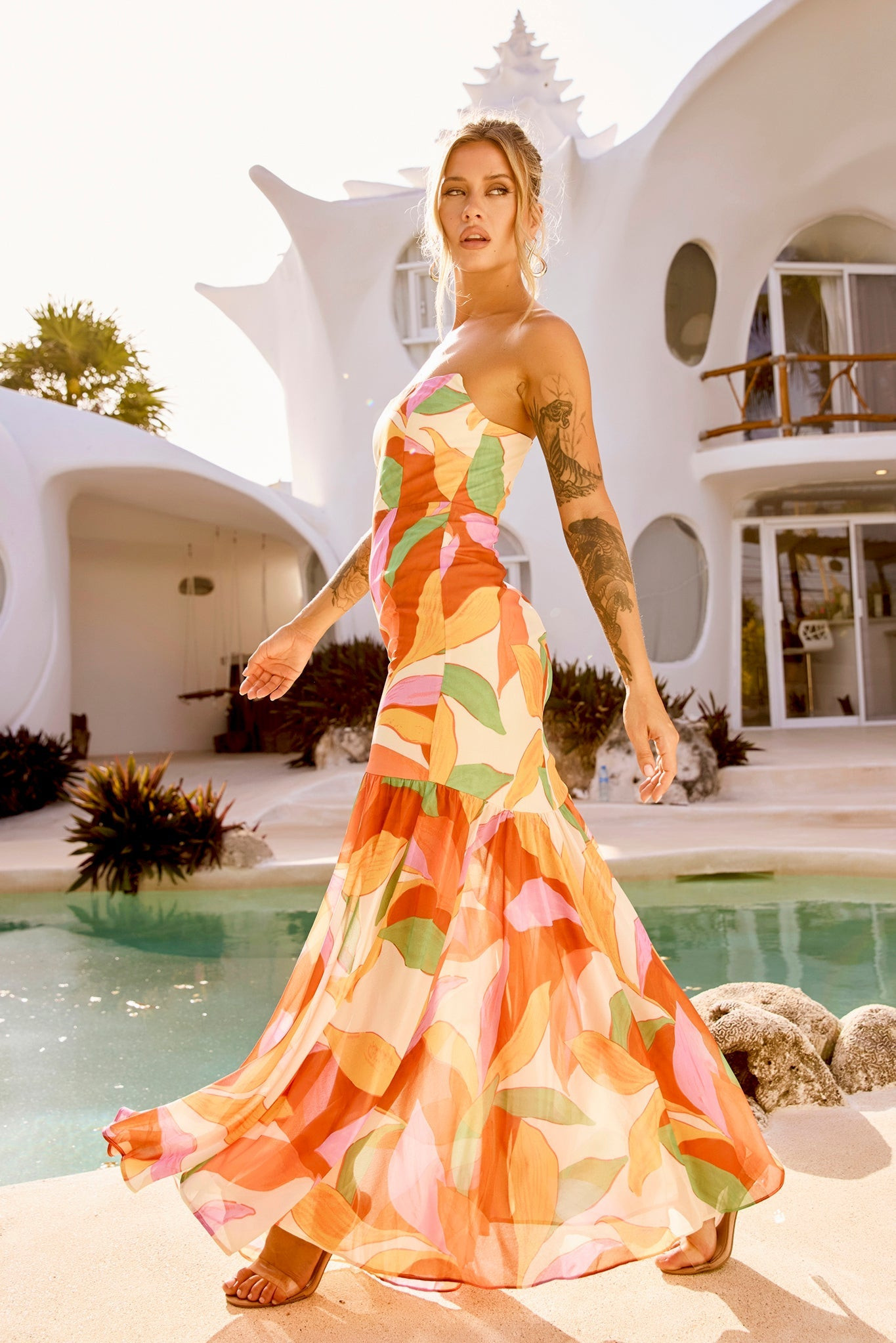 All For Her Maxi Dress - Orange Multi | Sage and Paige AUS.