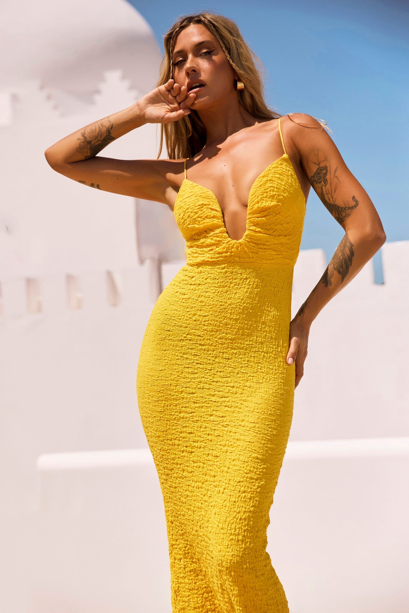 Sweet Talk Midi Dress - Yellow | Sage and Paige AUS.