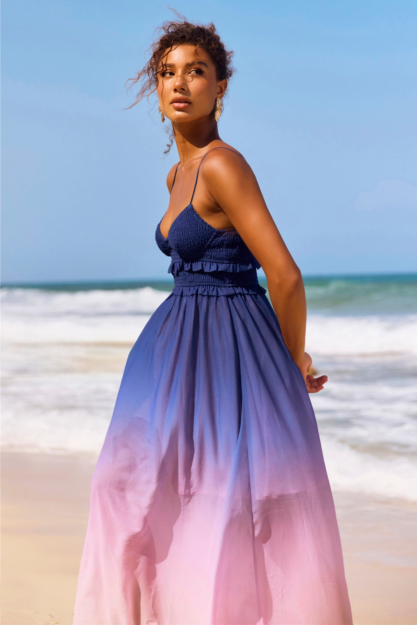 Moonscapes Maxi Dress - Pink Multi | Sage and Paige AUS.