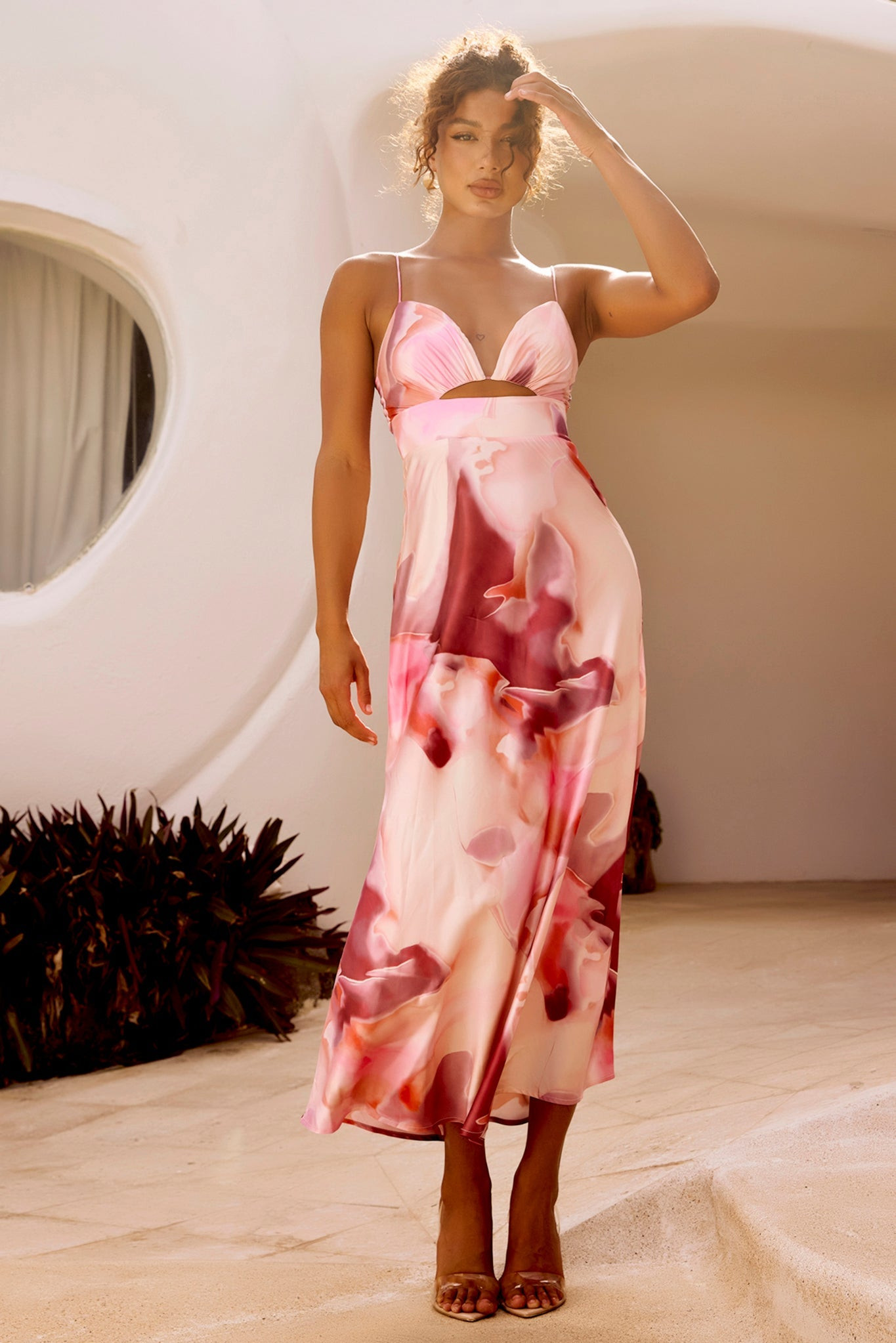 Celia Maxi Dress - Pink Multi | Sage and Paige AUS.