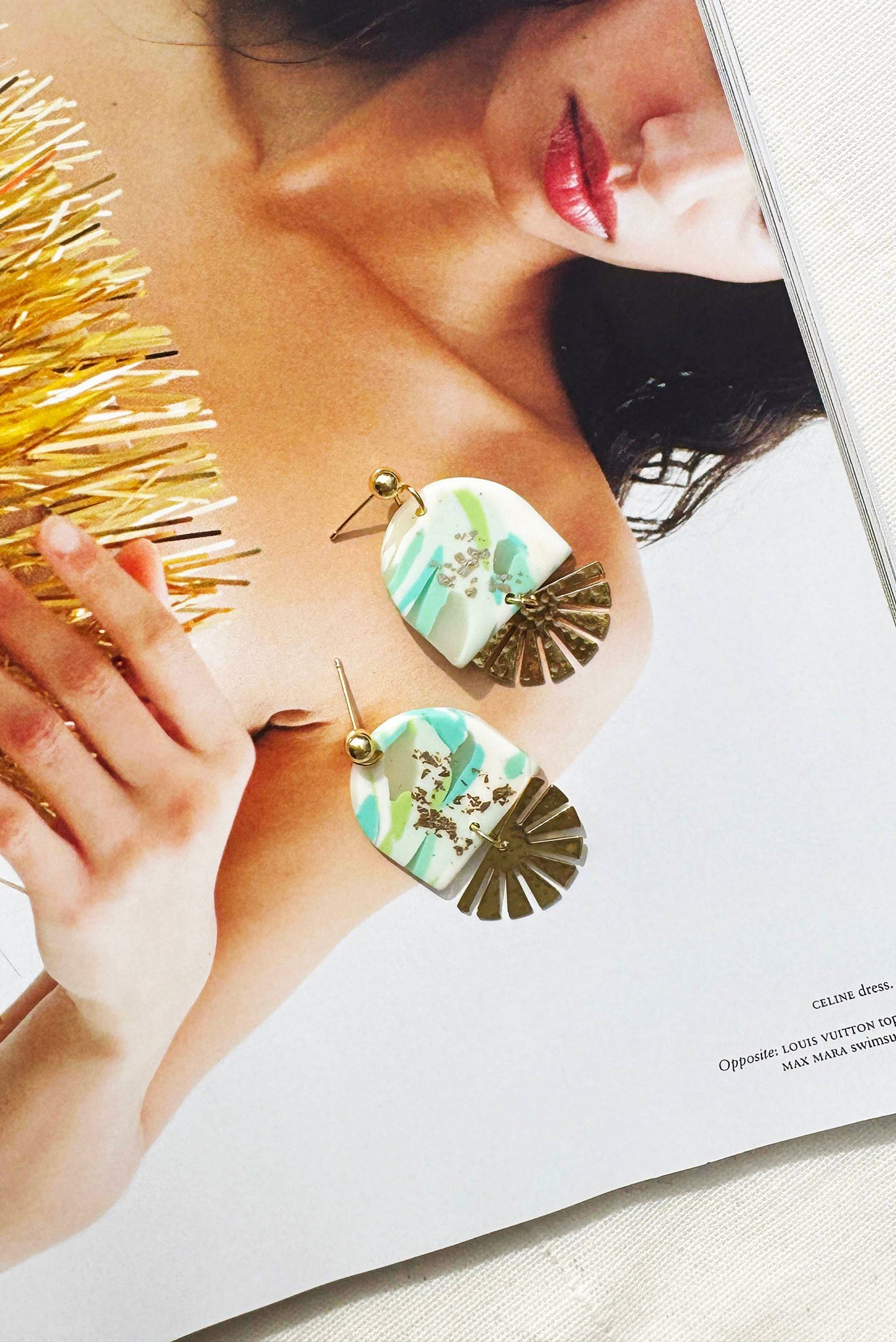 One To Beat Earrings - Green | Sage and Paige AUS.