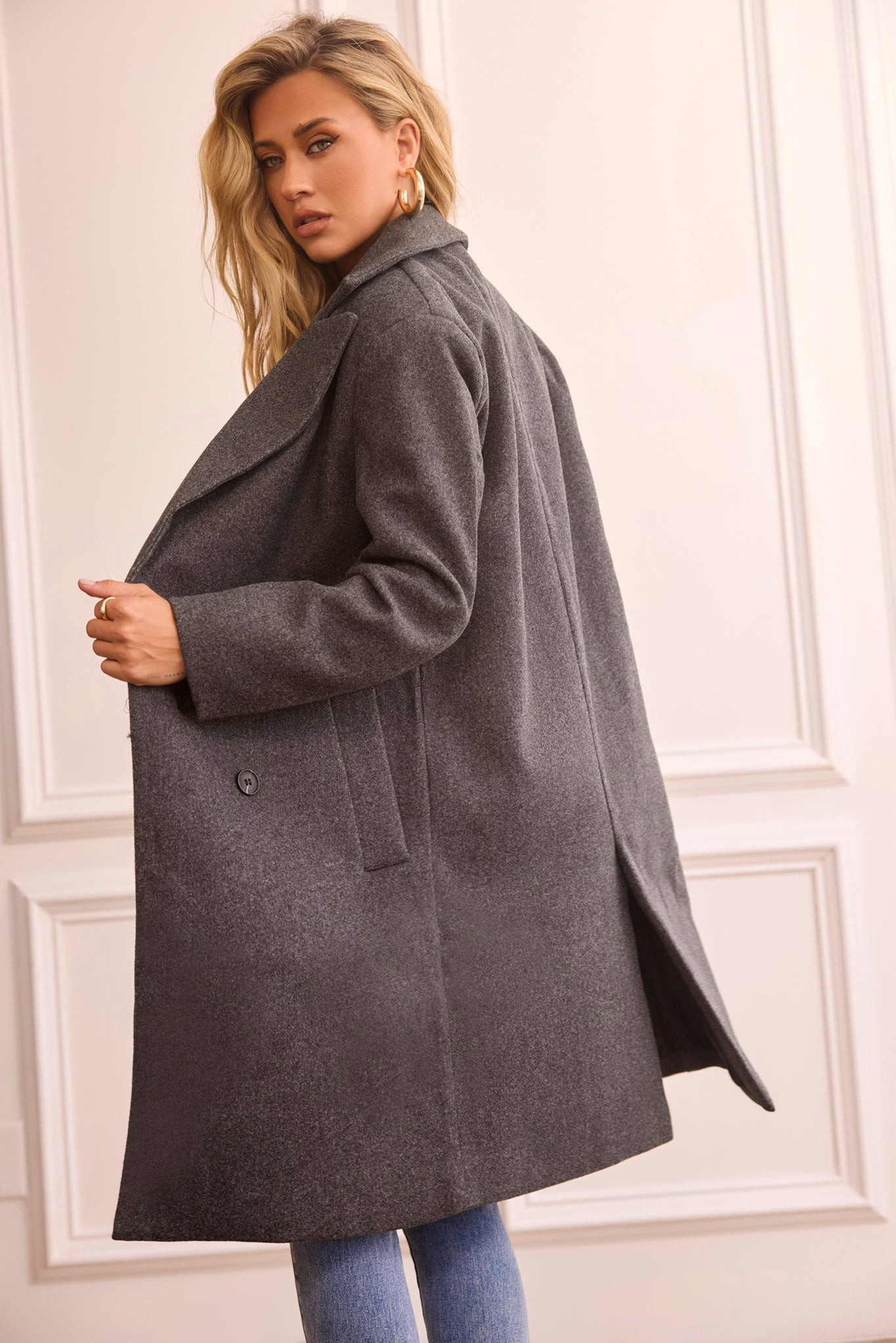 Beautiful Escape Coat - Charcoal | Sage and Paige AUS.