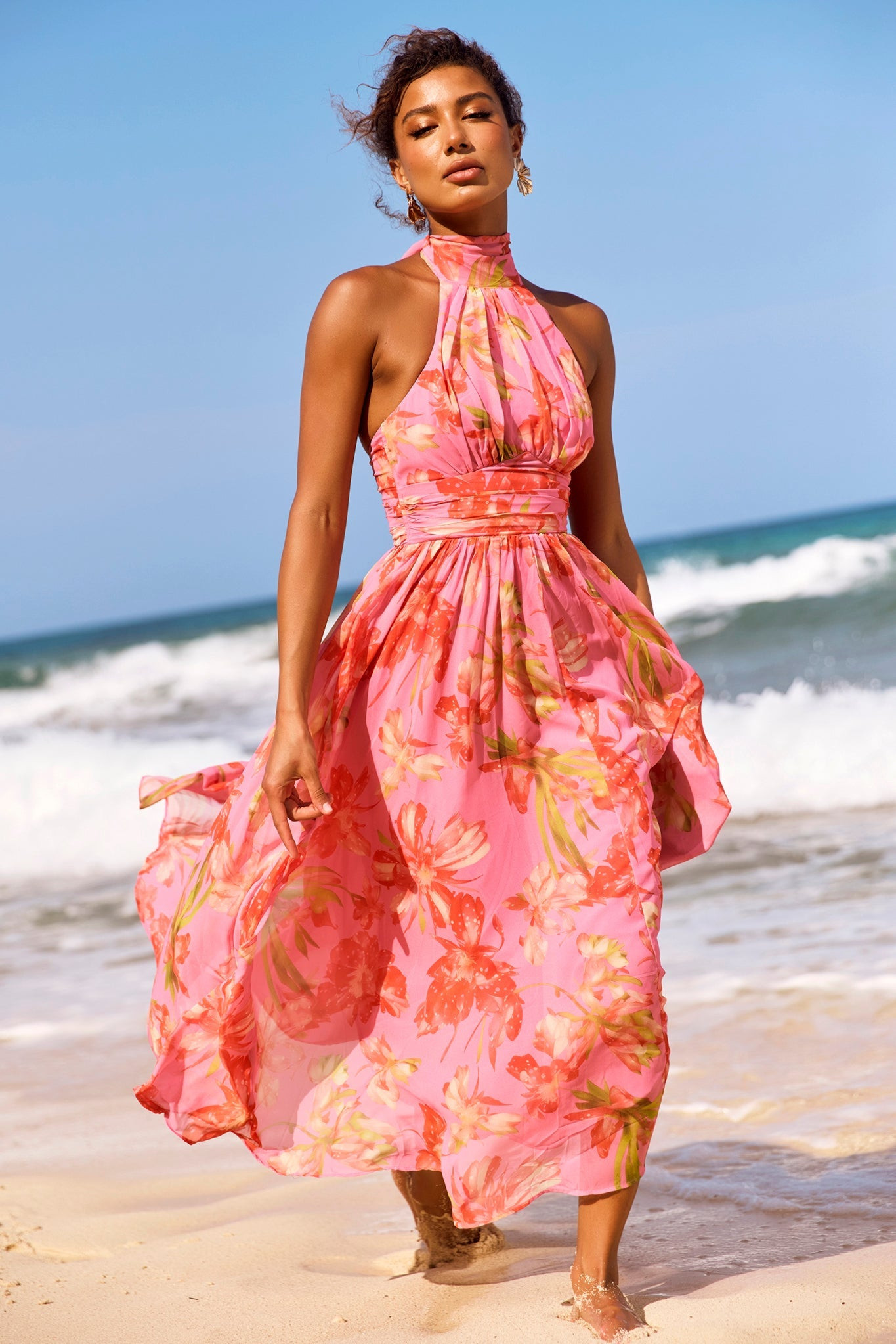 Date Picking Midi Dress - Pink | Sage and Paige AUS.