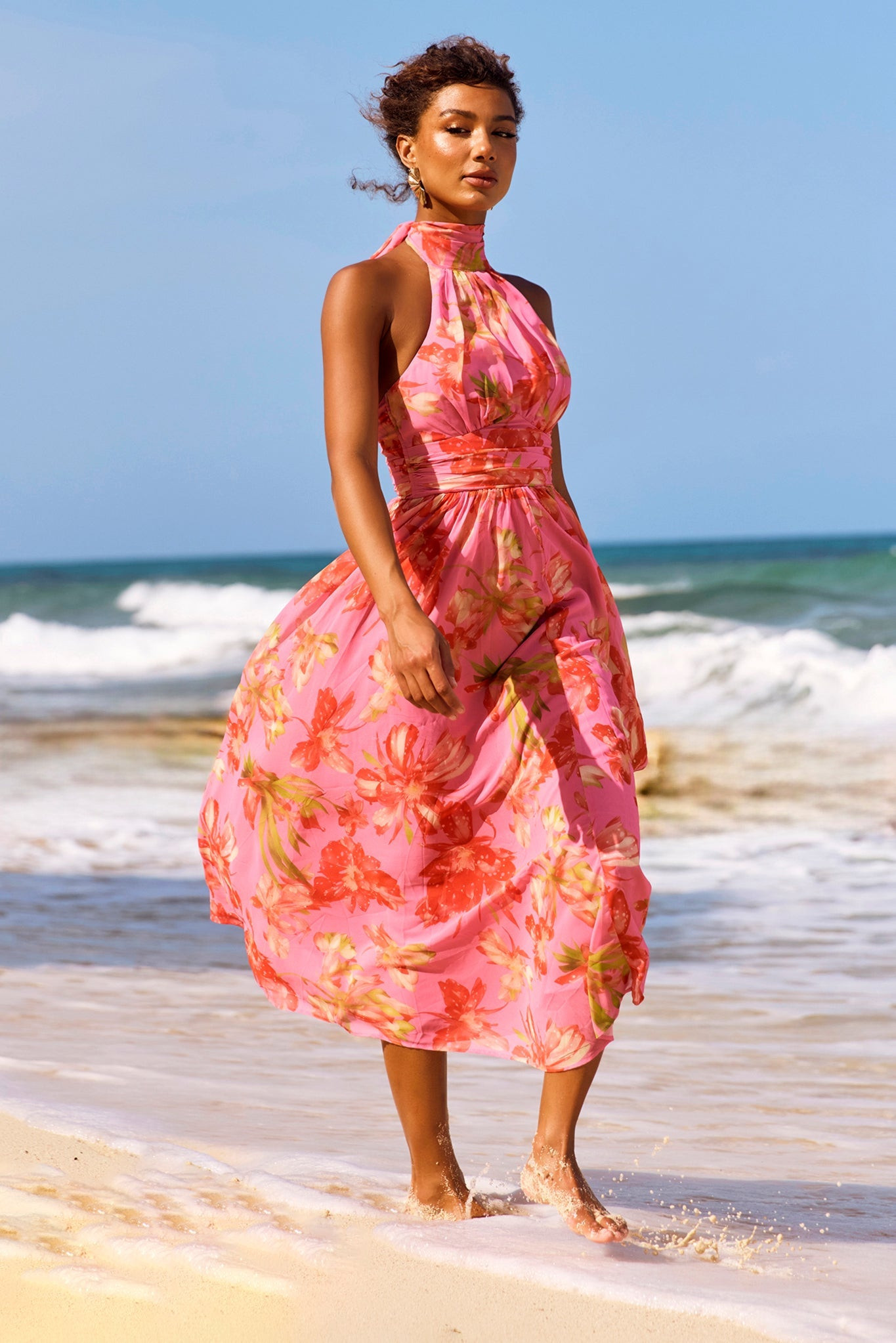 Date Picking Midi Dress - Pink | Sage and Paige AUS.