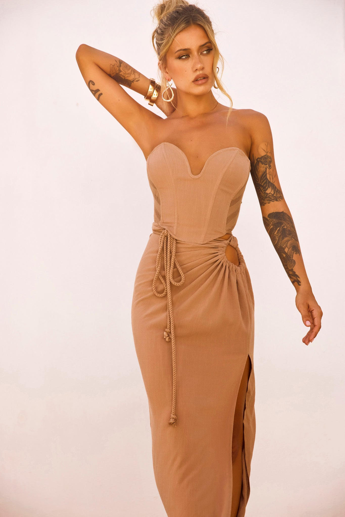 Date And Night Maxi Skirt - Mocha | Sage and Paige AUS.
