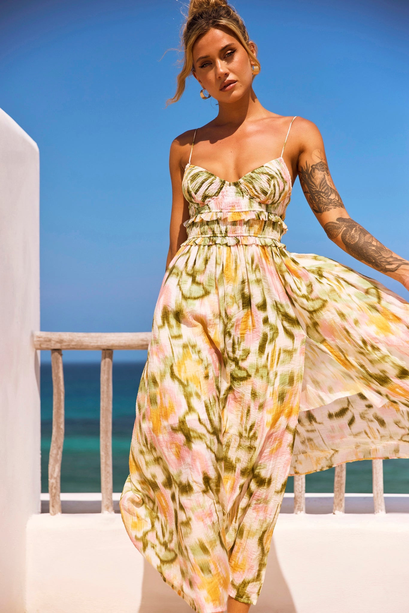 Sun Lover Maxi Dress - Green Multi | Sage and Paige AUS.