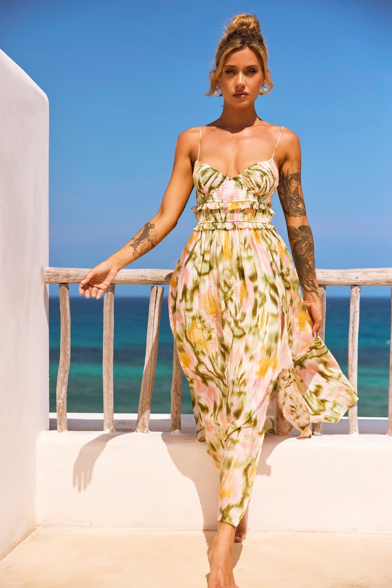 Sun Lover Maxi Dress - Green Multi | Sage and Paige AUS.