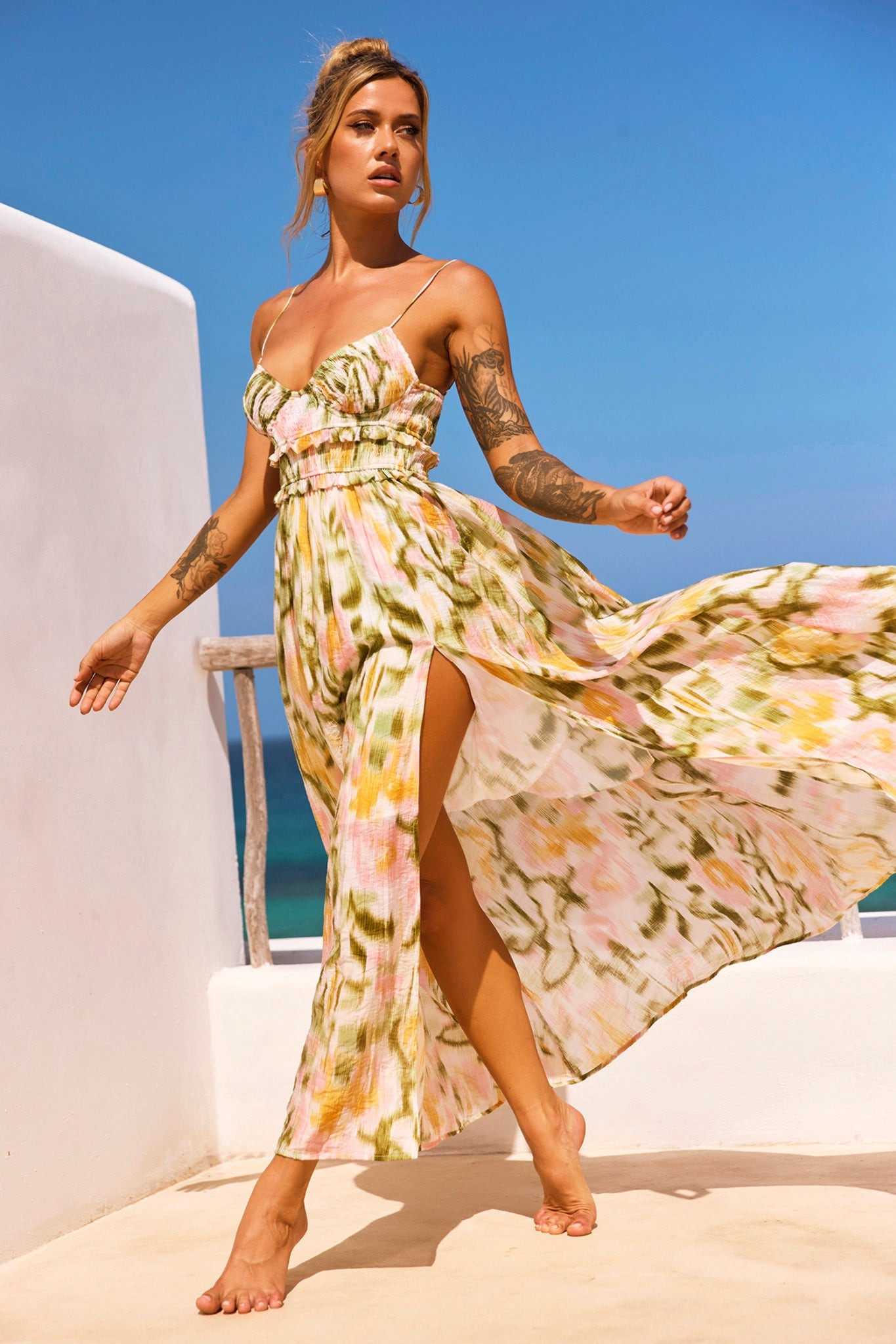 Sun Lover Maxi Dress - Green Multi | Sage and Paige AUS.