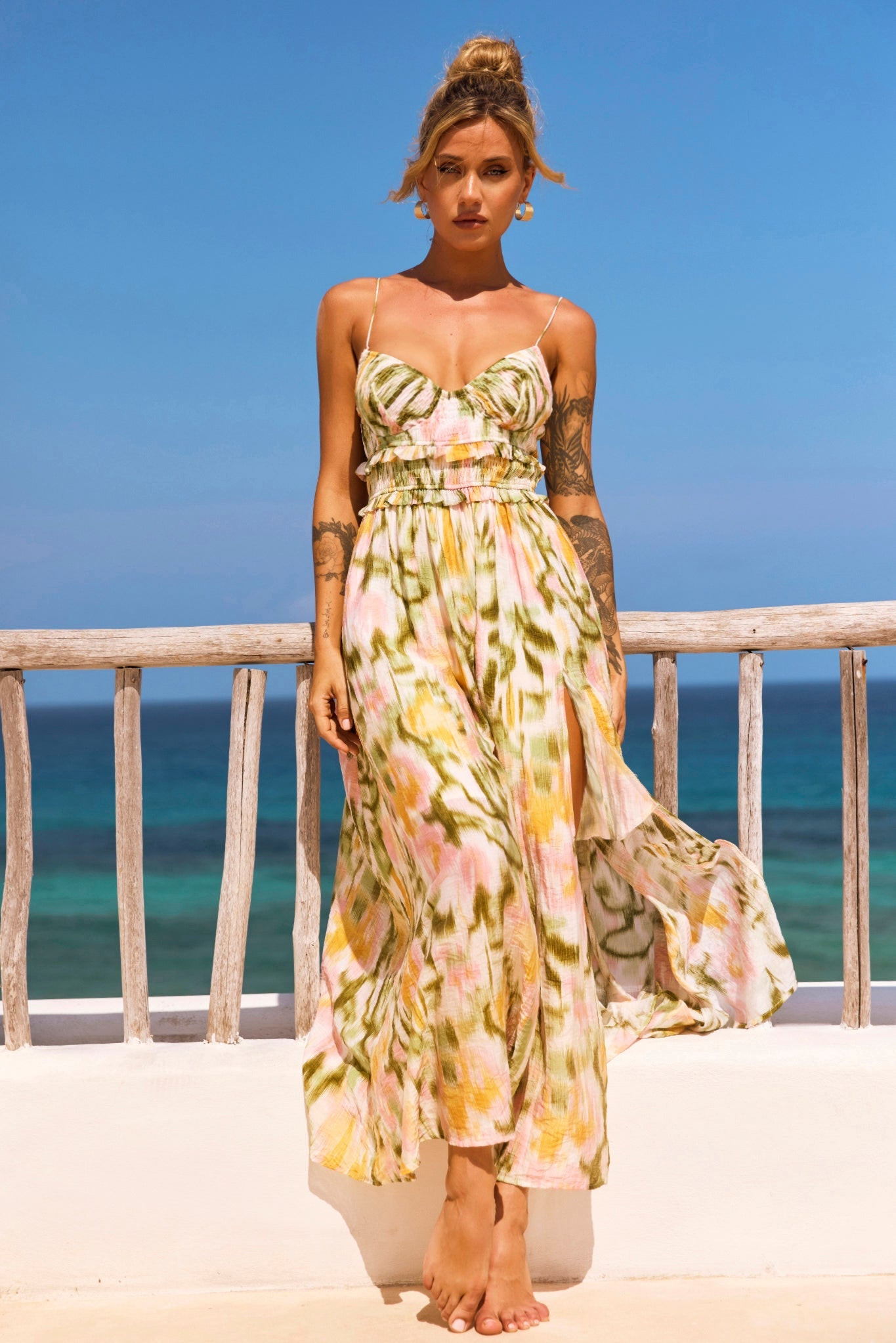 Sun Lover Maxi Dress - Green Multi | Sage and Paige AUS.