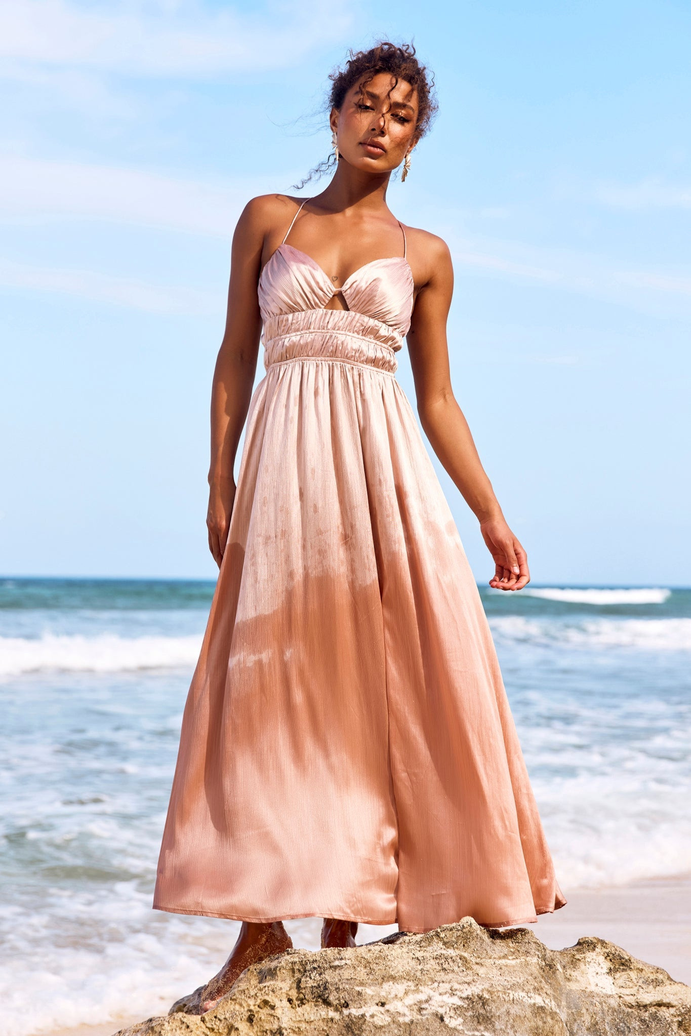 Way To You Maxi Dress - Champagne | Sage and Paige AUS.