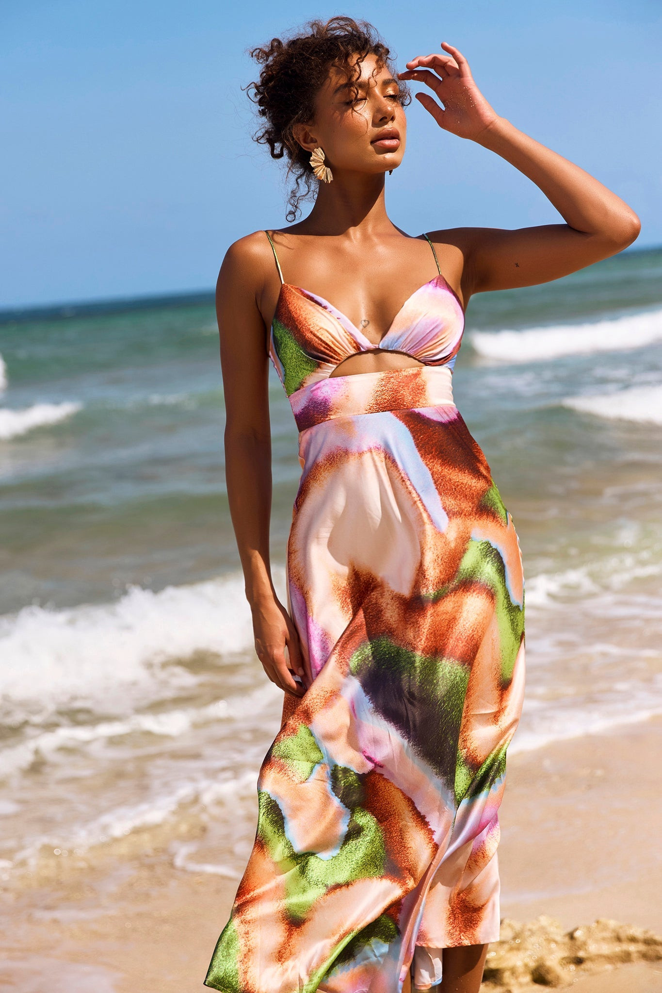 Name Me Maxi Dress - Orange Multi | Sage and Paige AUS.