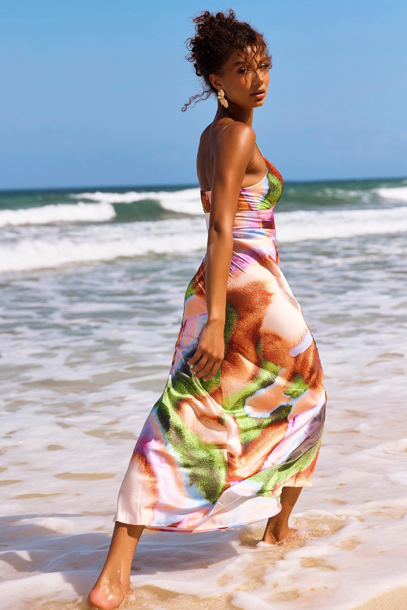 Name Me Maxi Dress - Orange Multi | Sage and Paige AUS.
