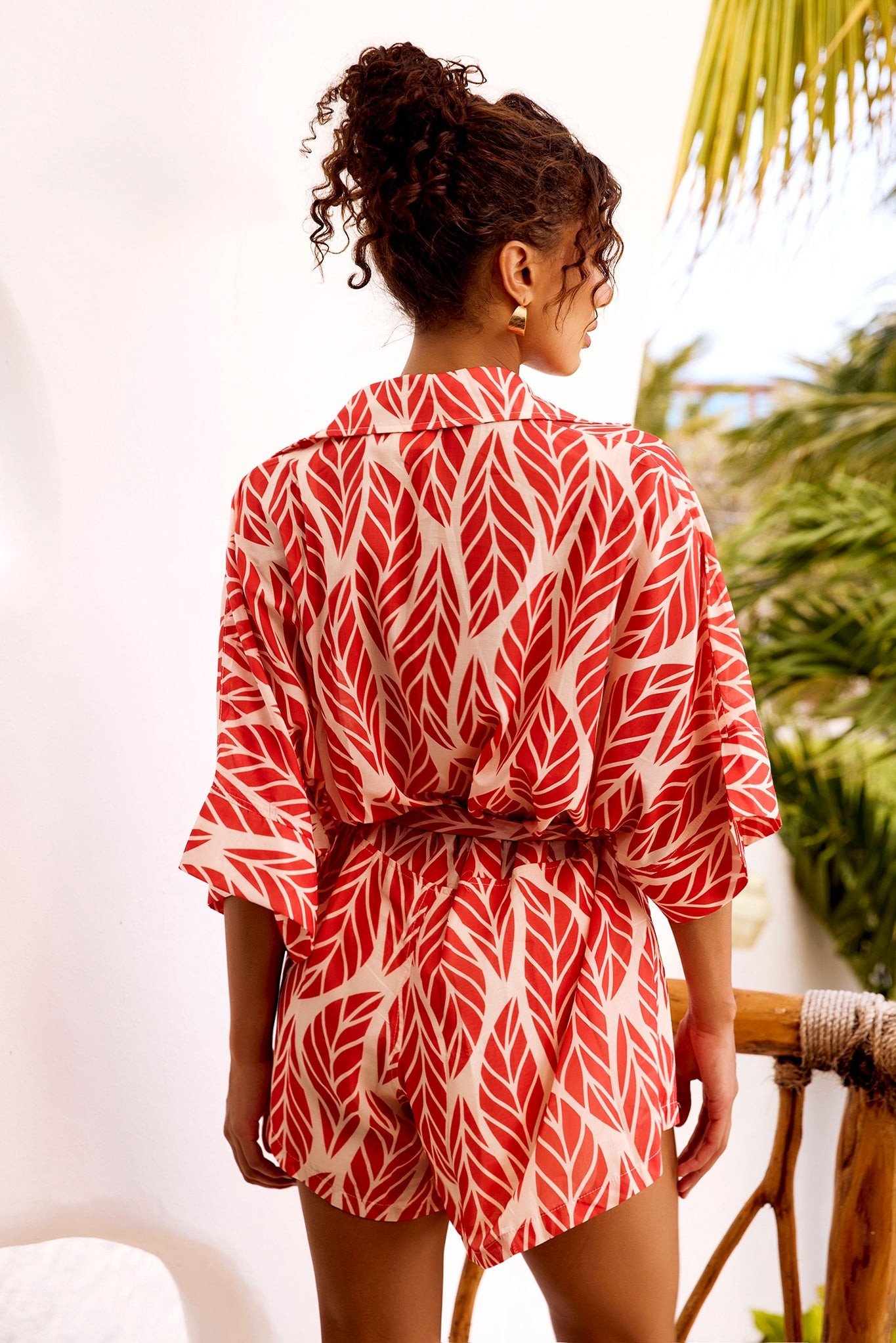 Ciao For Now Playsuit - Beige Red | Sage and Paige AUS.
