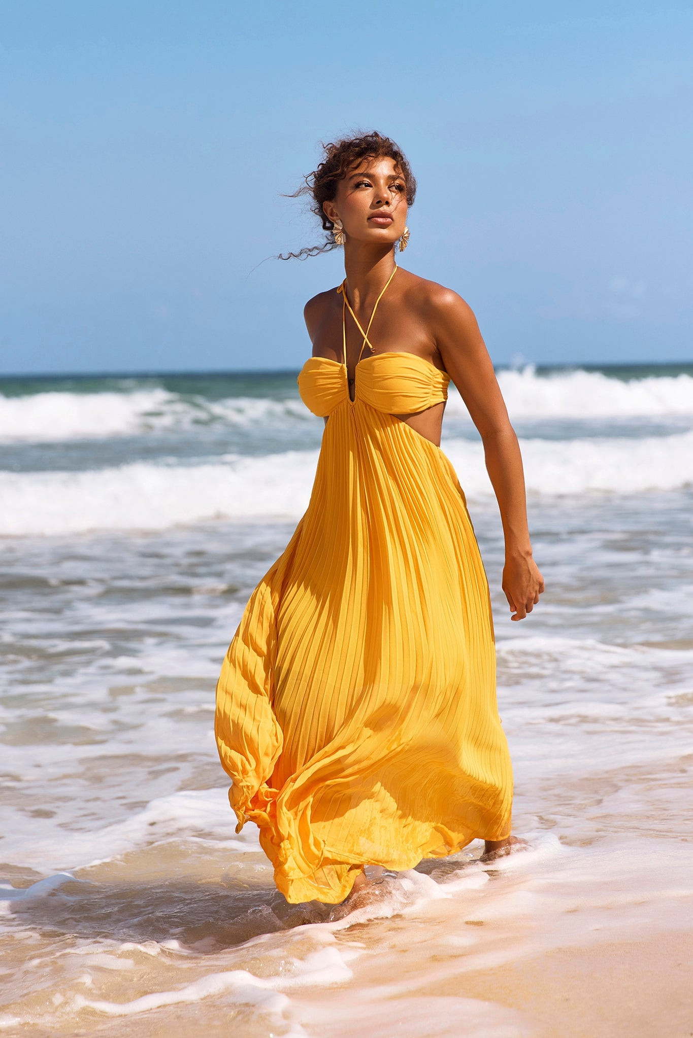 Martini Maxi Dress - Yellow | Sage and Paige AUS.