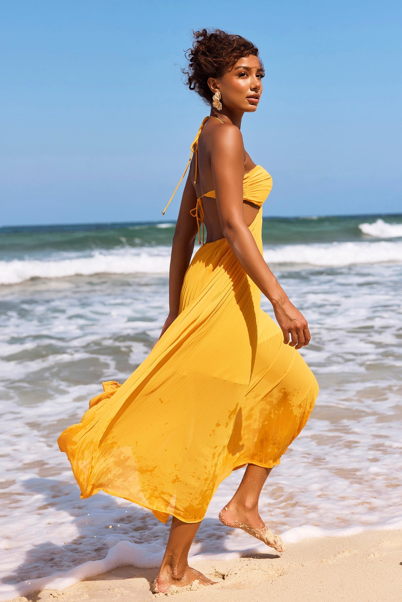 Martini Maxi Dress - Yellow | Sage and Paige AUS.