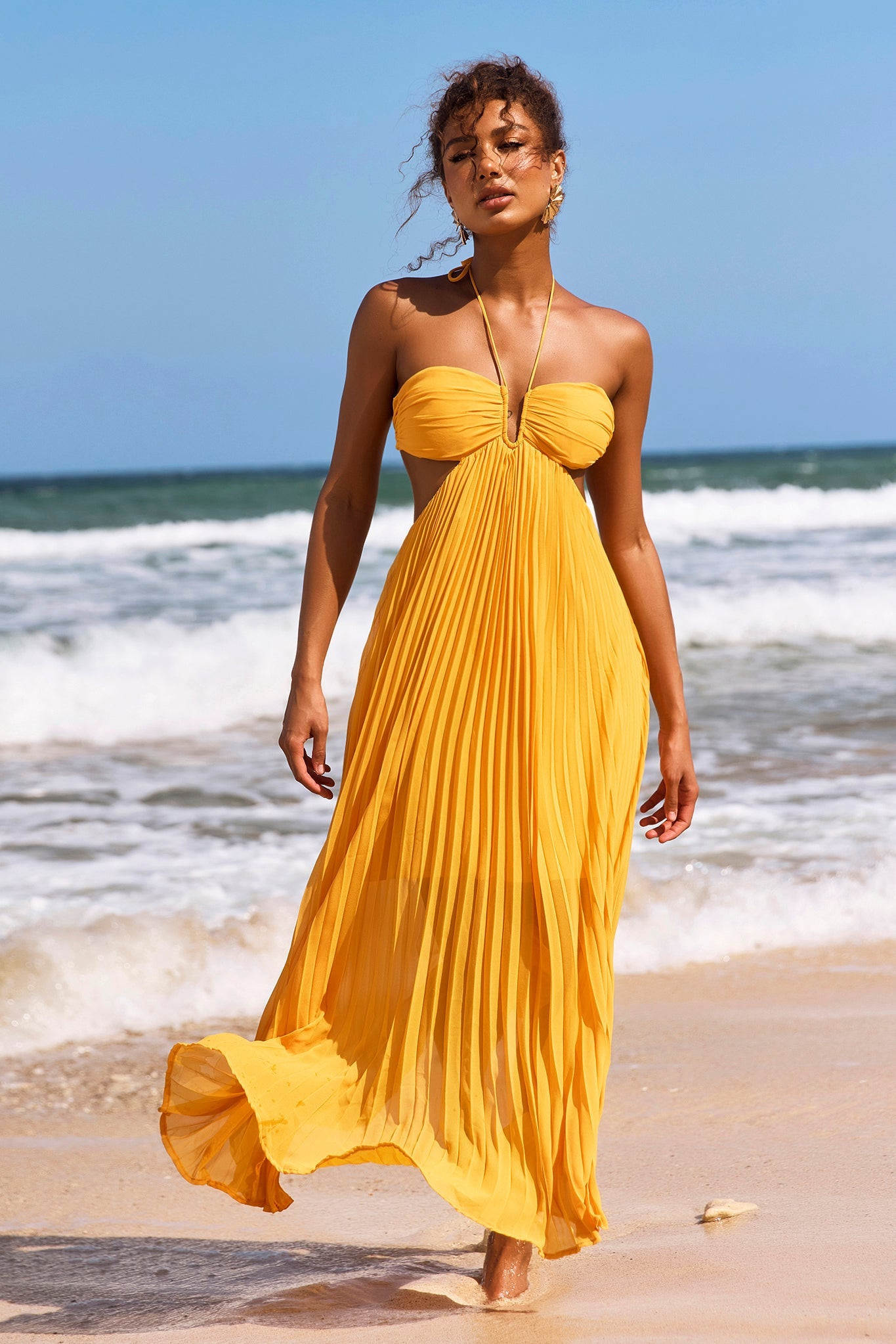Martini Maxi Dress - Yellow | Sage and Paige AUS.