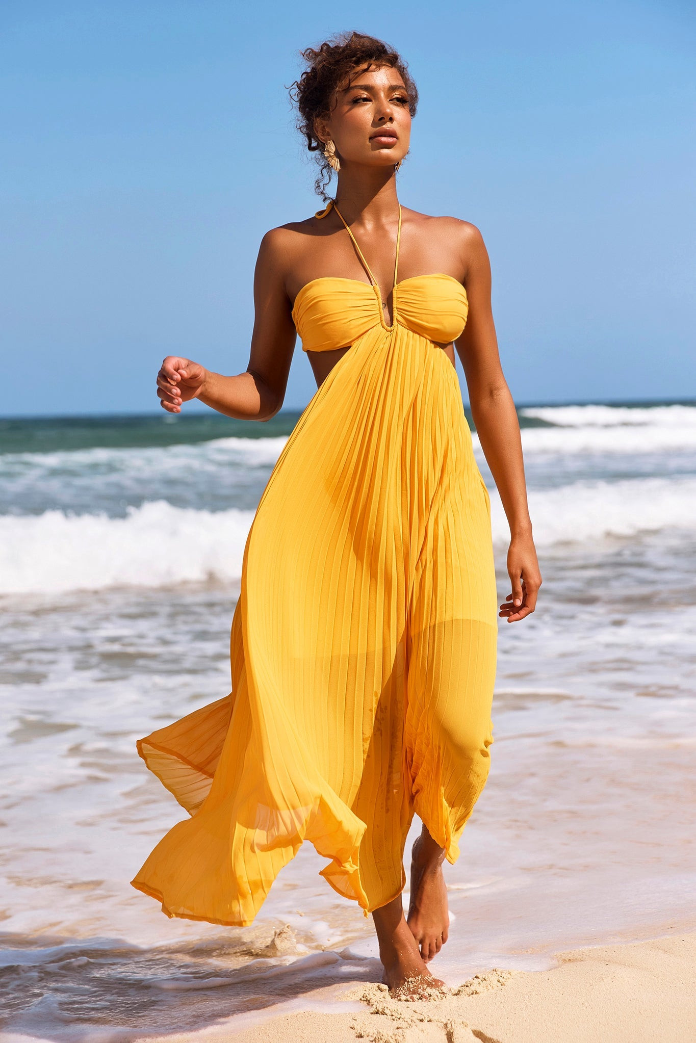 Martini Maxi Dress - Yellow | Sage and Paige AUS.