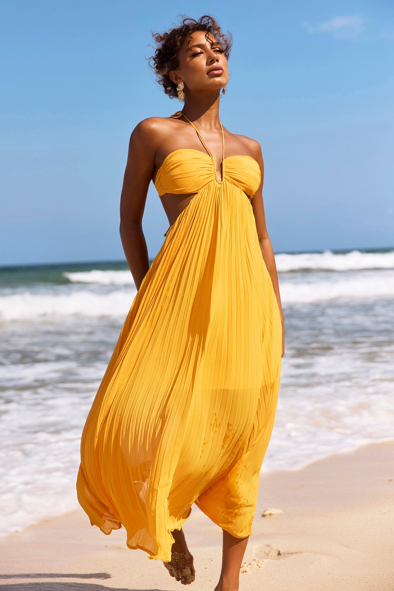 Martini Maxi Dress - Yellow | Sage and Paige AUS.