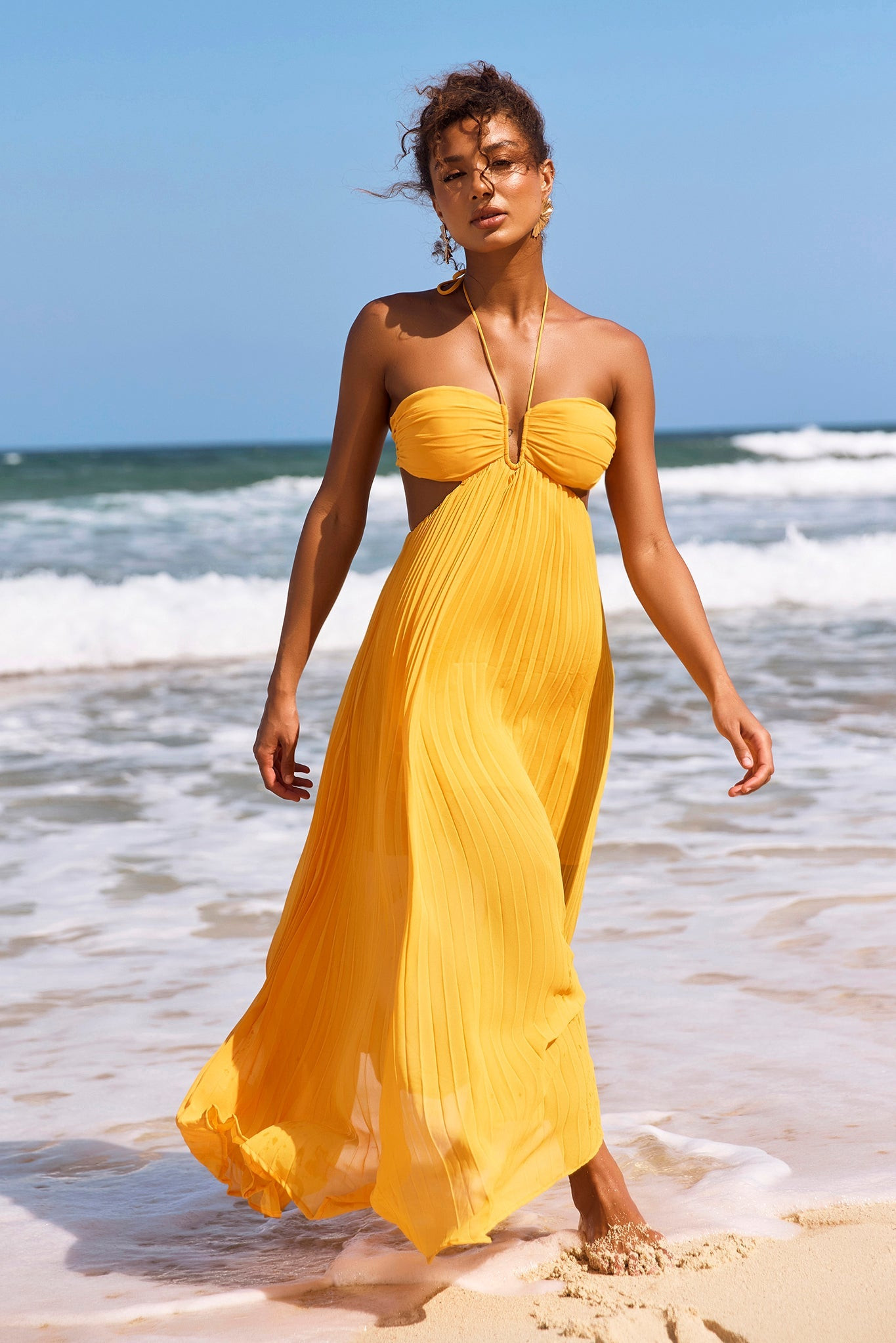 Martini Maxi Dress - Yellow | Sage and Paige AUS.