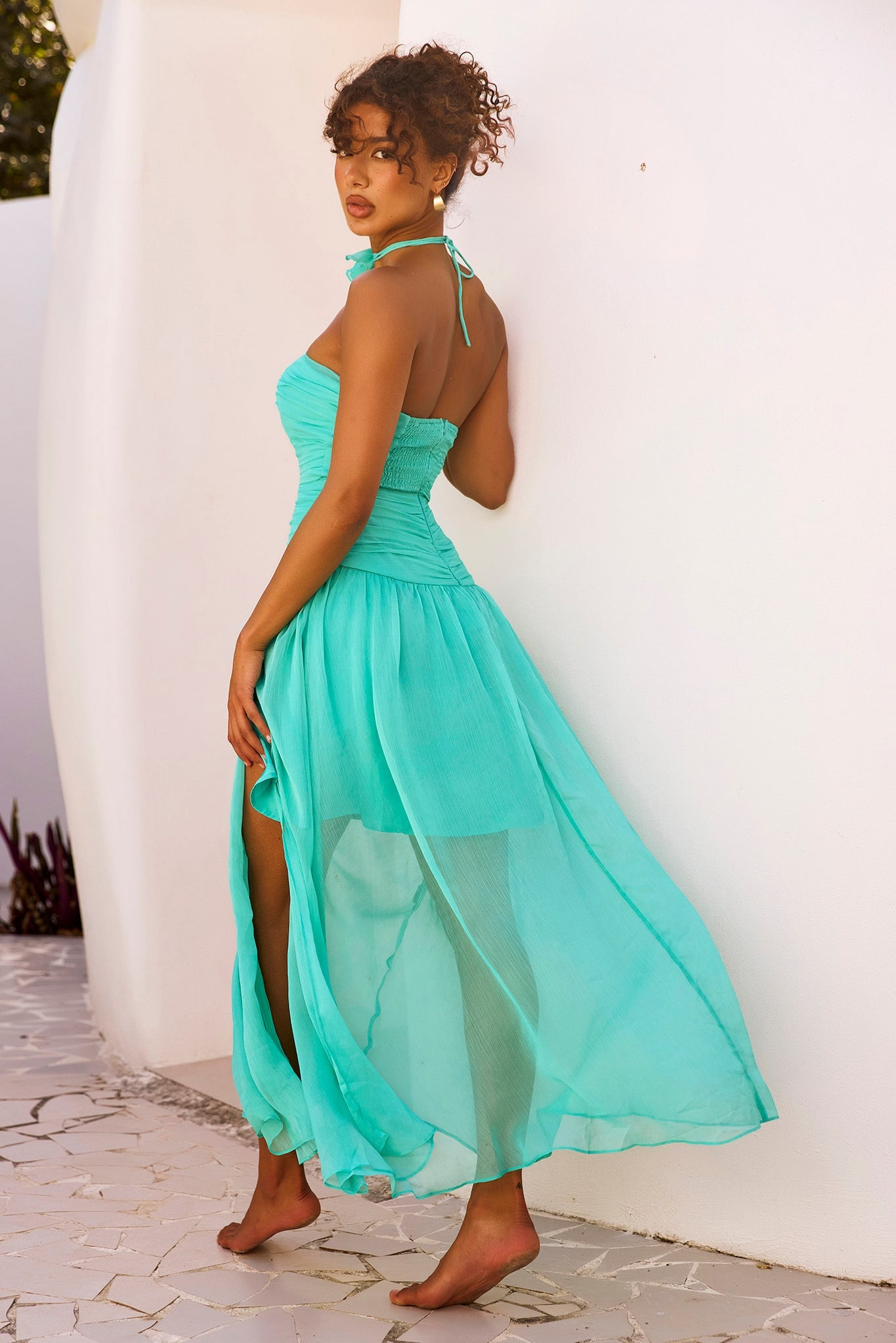 The Briana Maxi Dress - Sea Green | Sage and Paige AUS.