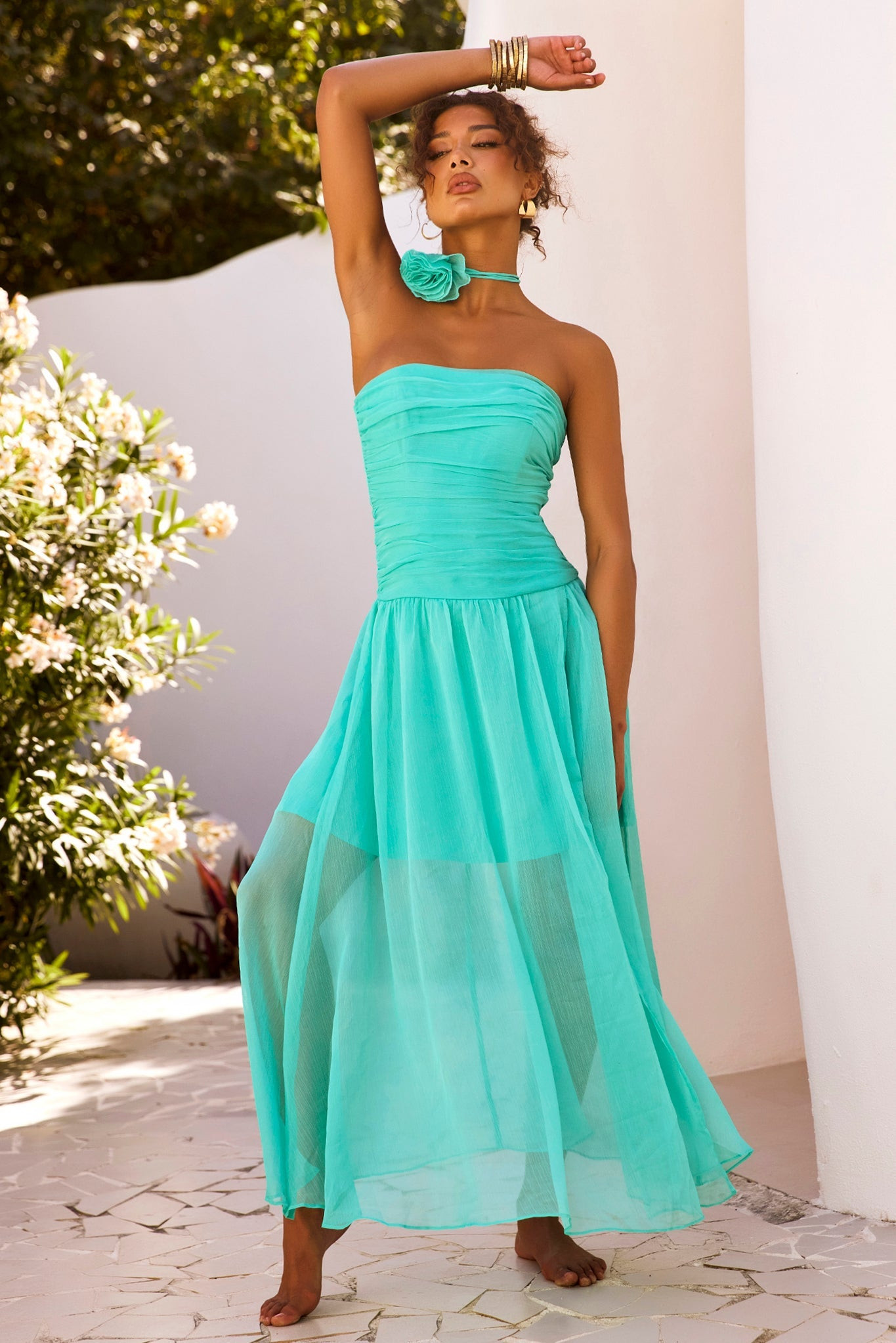 The Briana Maxi Dress - Sea Green | Sage and Paige AUS.