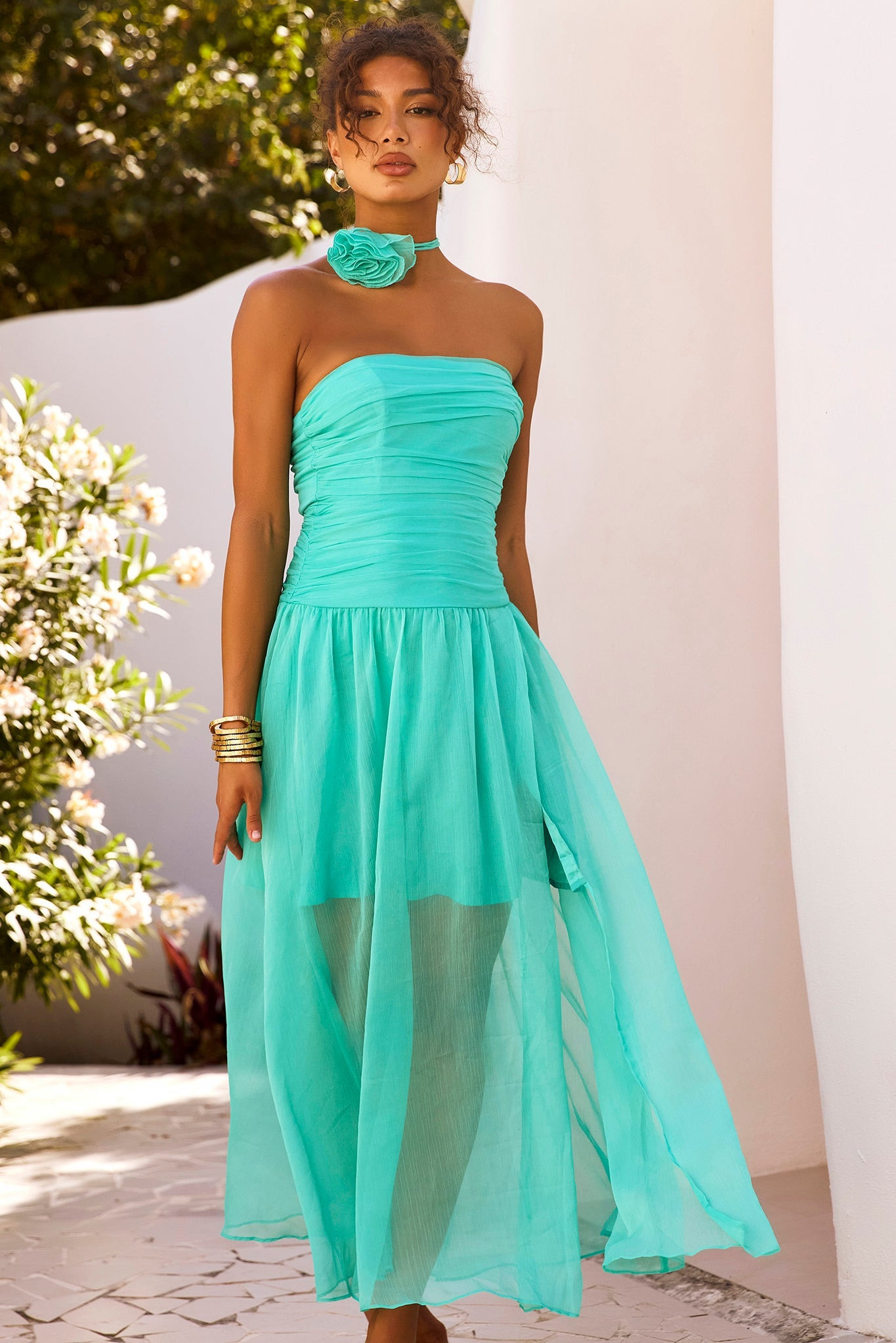 The Briana Maxi Dress - Sea Green | Sage and Paige AUS.