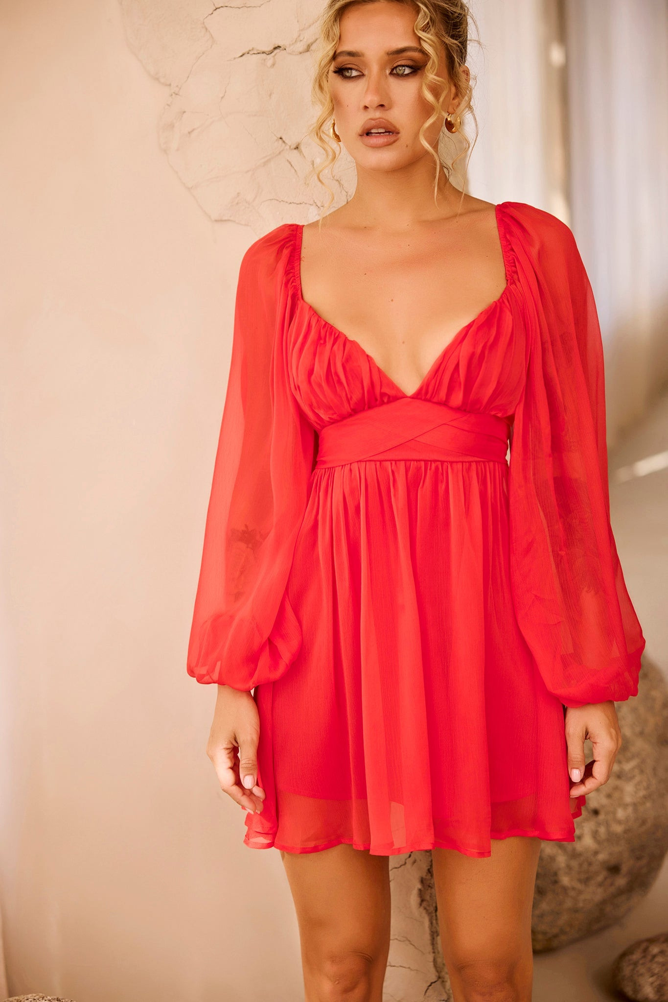 Seabreeze Mini Dress - Red | Sage and Paige AUS.