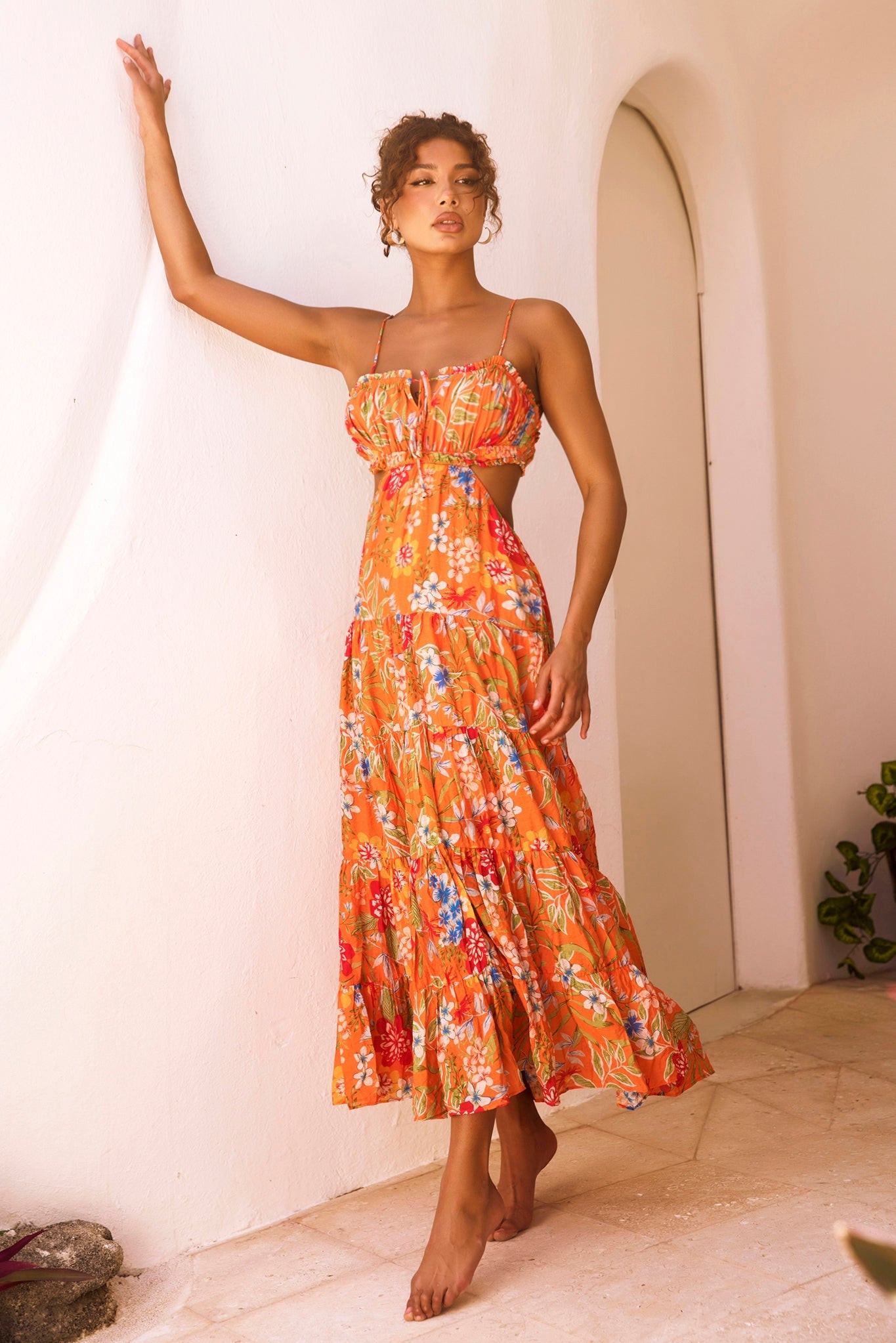 Timeless Dreams Maxi Dress - Orange Multi | Sage and Paige AUS.