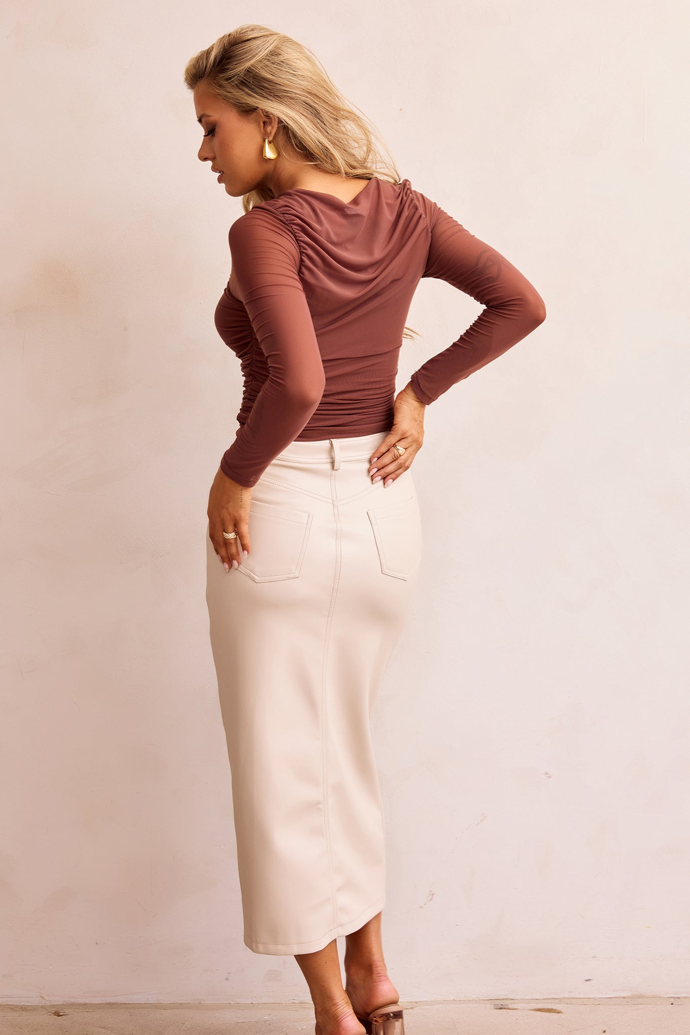 Just Like Me Mesh Top - Chocolate | Sage and Paige AUS.