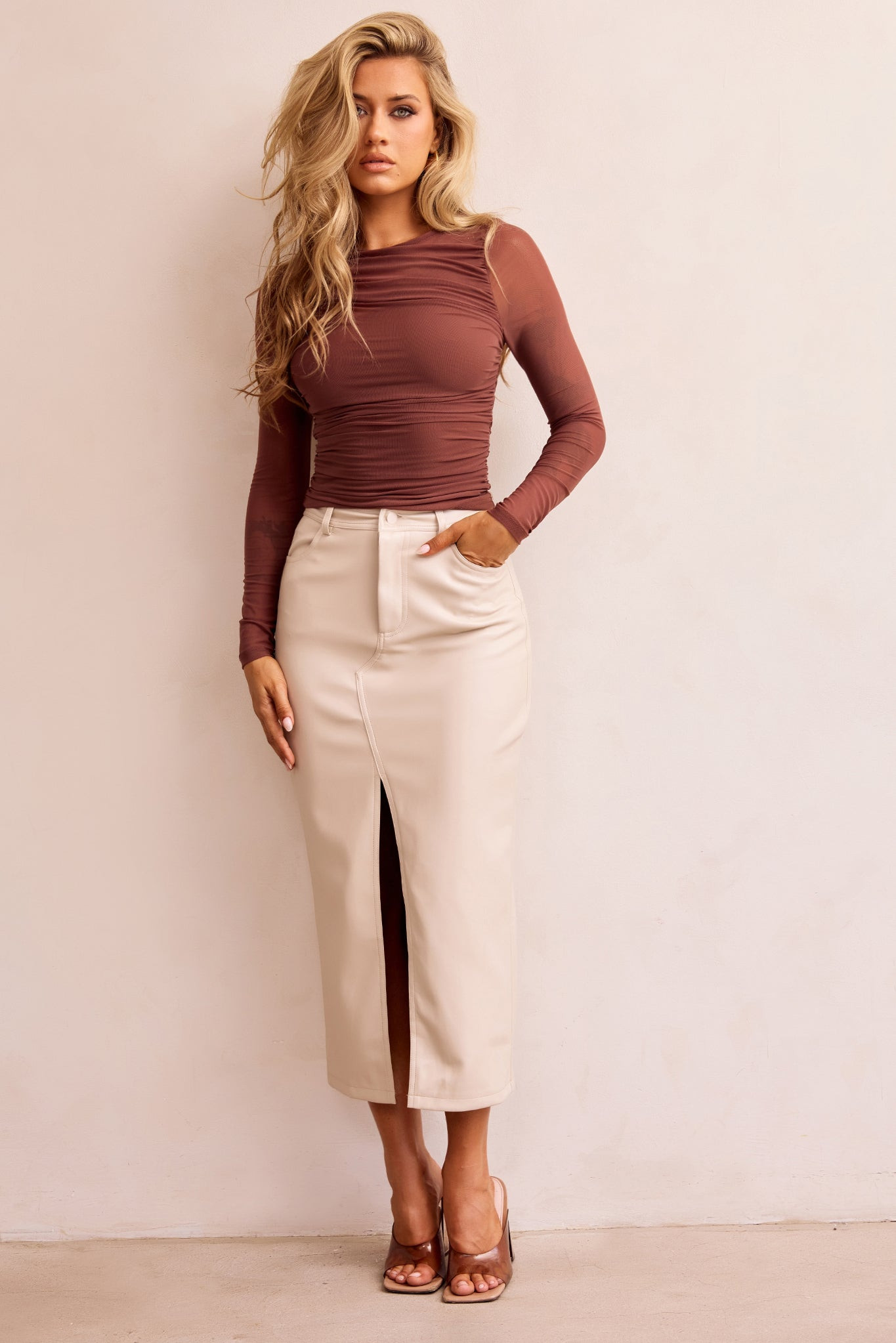 Just Like Me Mesh Top - Chocolate | Sage and Paige AUS.