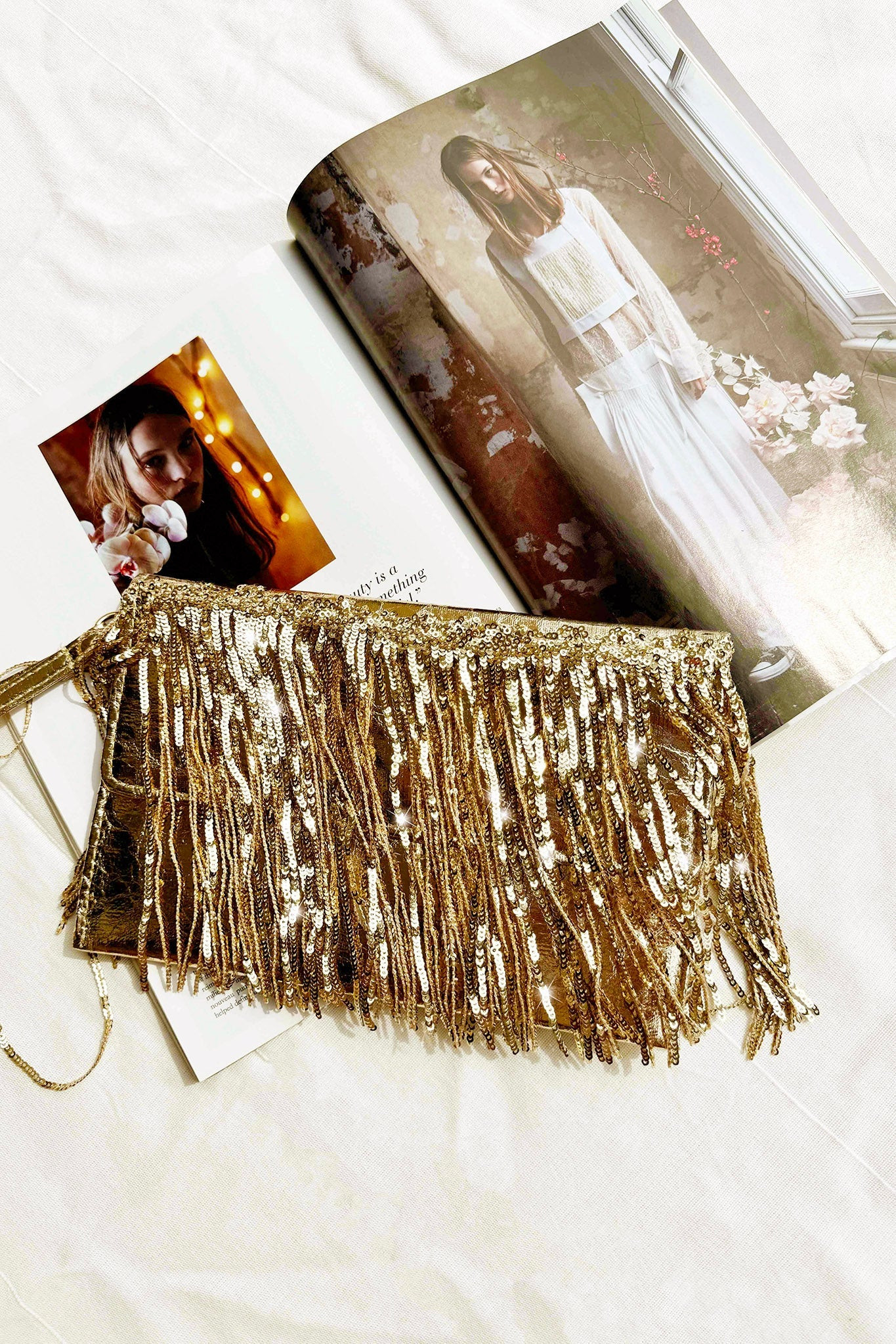 Golden Moon Clutch Bag - Gold | Sage and Paige AUS.