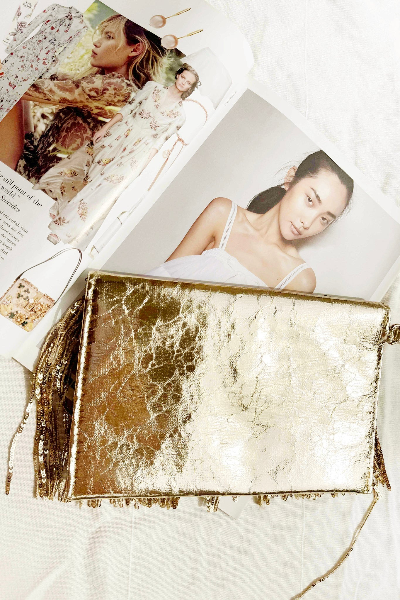 Golden Moon Clutch Bag - Gold | Sage and Paige AUS.