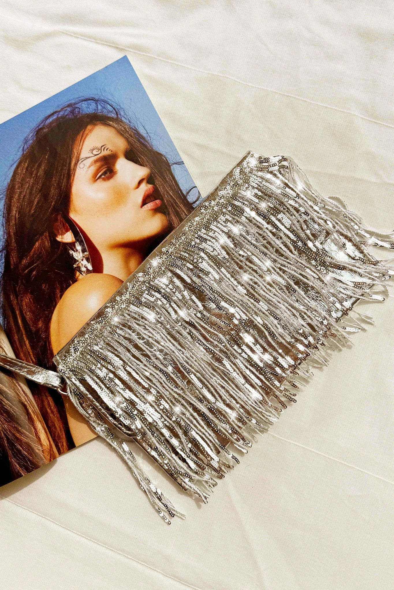 Shine With Me Clutch Bag - Sliver | Sage and Paige AUS.