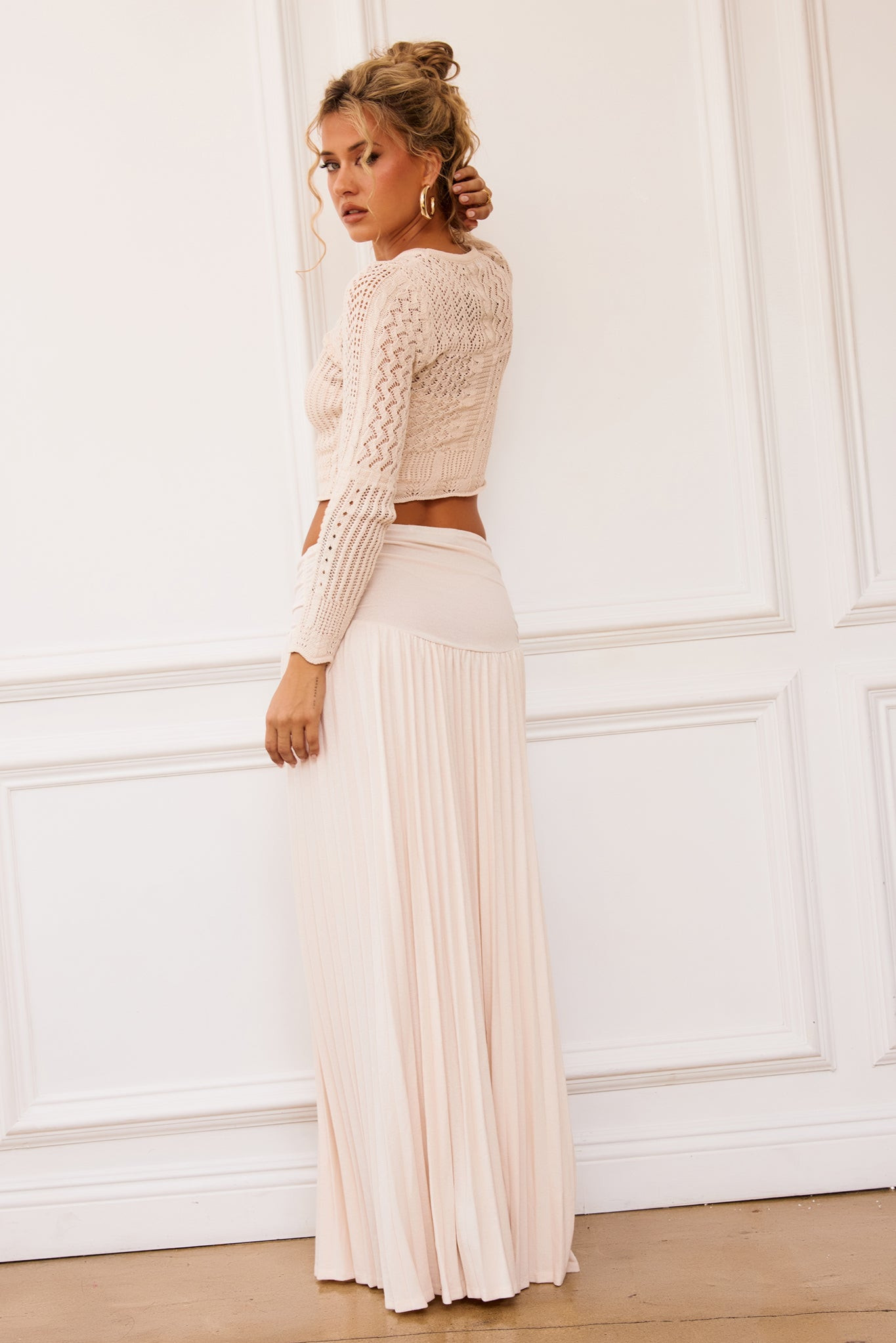 Lori Knit Crop Top - Cream | Sage and Paige AUS.