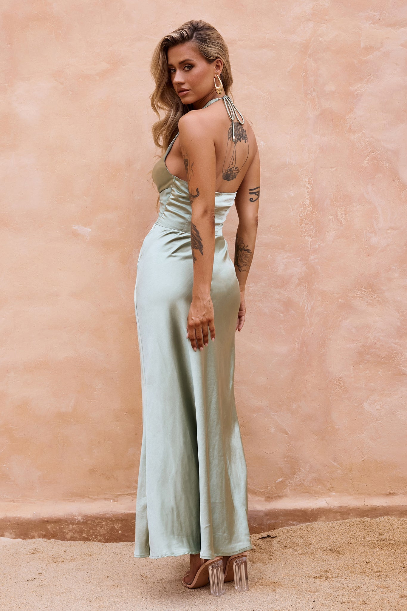 Angele Maxi Dress - Sage | Sage and Paige AUS.