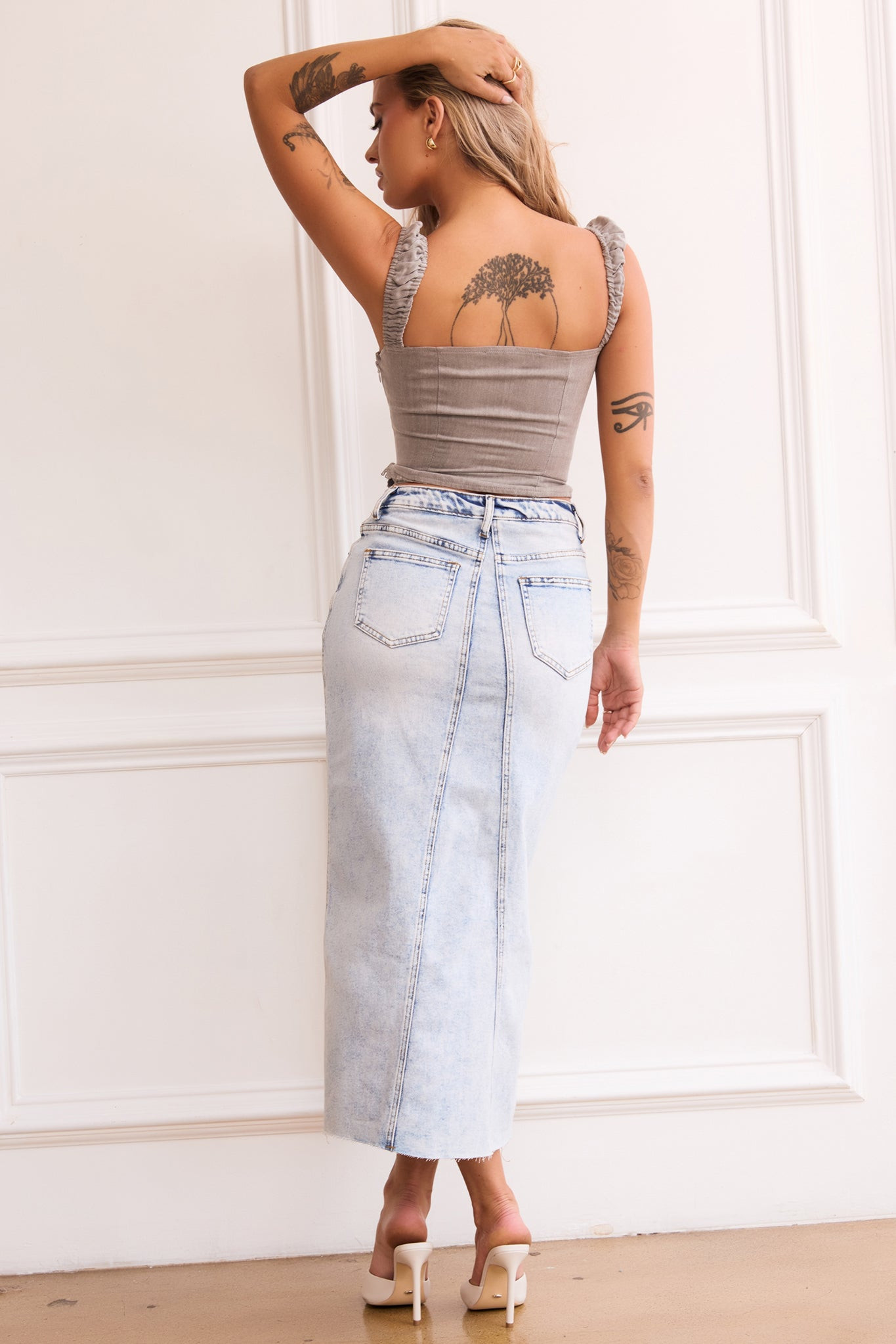 Tate Crop Top - Ash | Sage and Paige AUS.