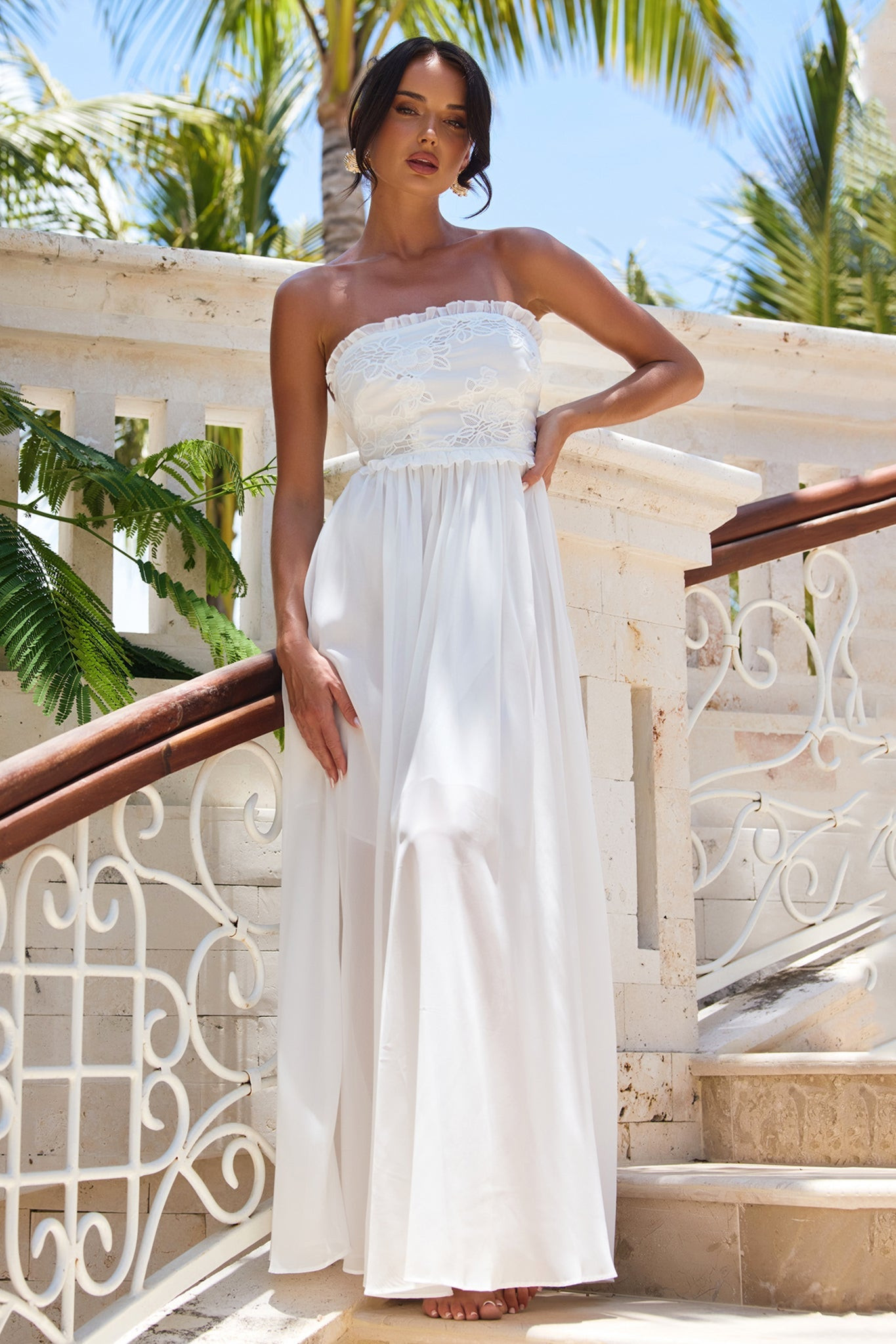 Jules Maxi Dress - White | Sage and Paige AUS.