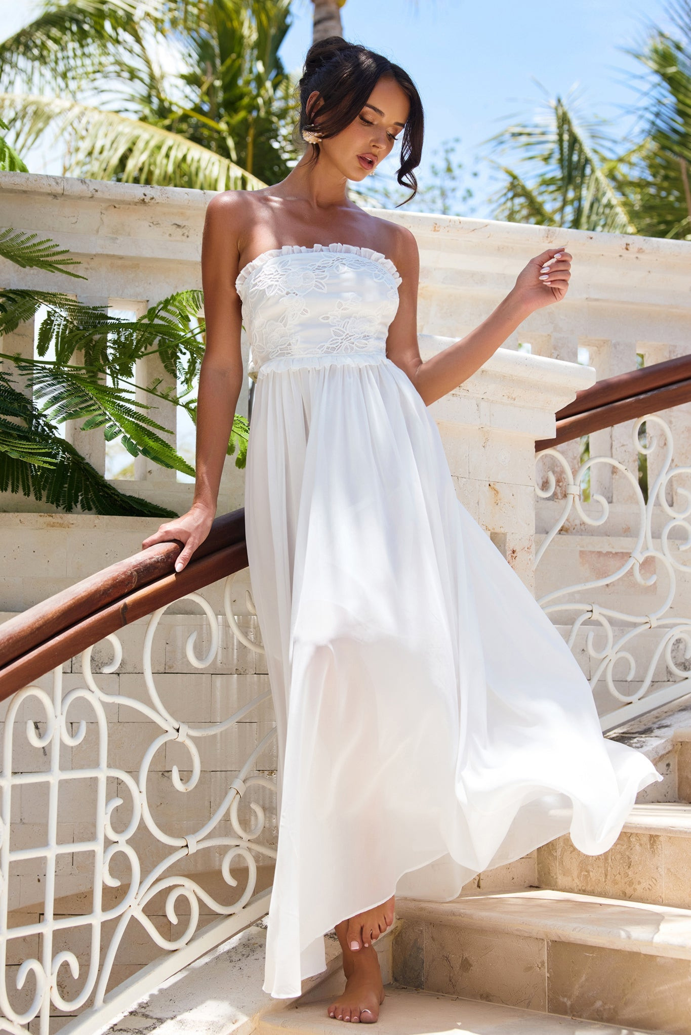 Jules Maxi Dress - White | Sage and Paige AUS.
