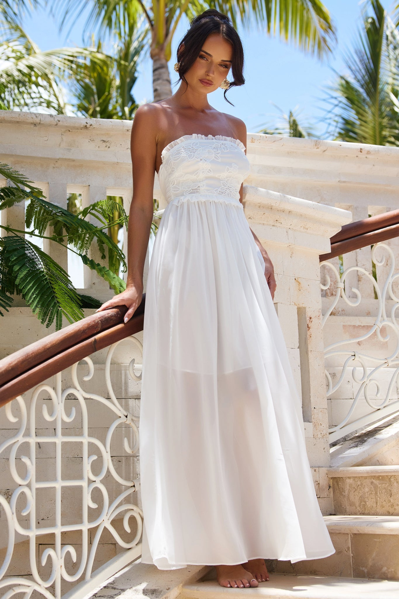 Jules Maxi Dress - White | Sage and Paige AUS.