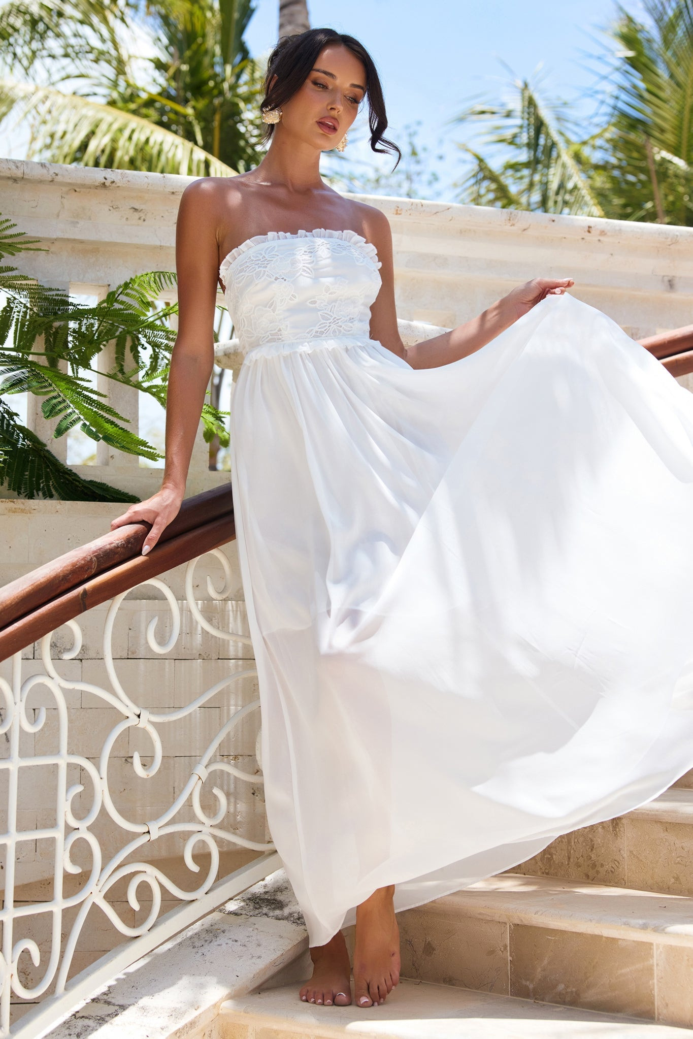 Jules Maxi Dress - White | Sage and Paige AUS.