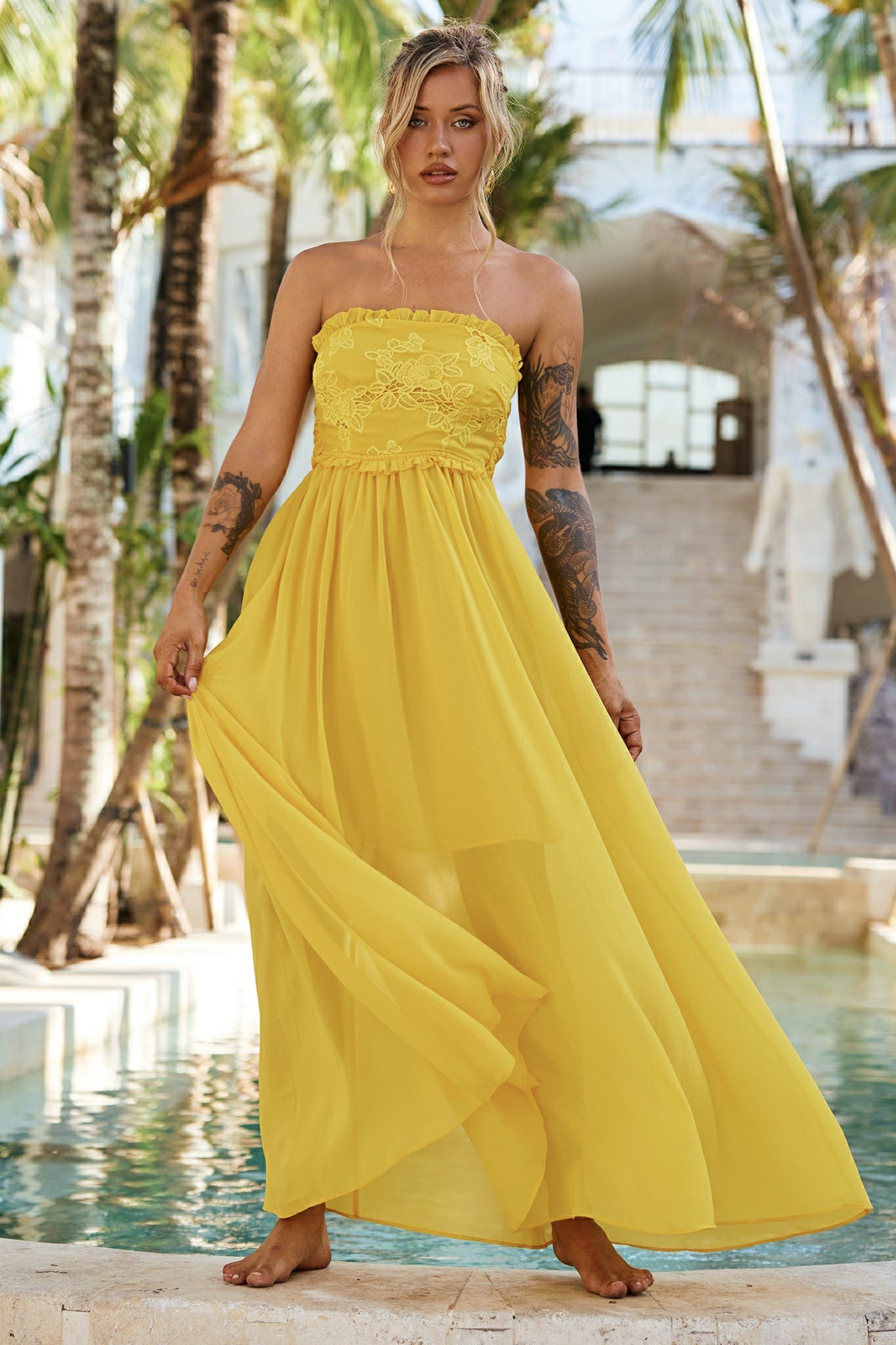 Jules Maxi Dress - Yellow | Sage and Paige AUS.