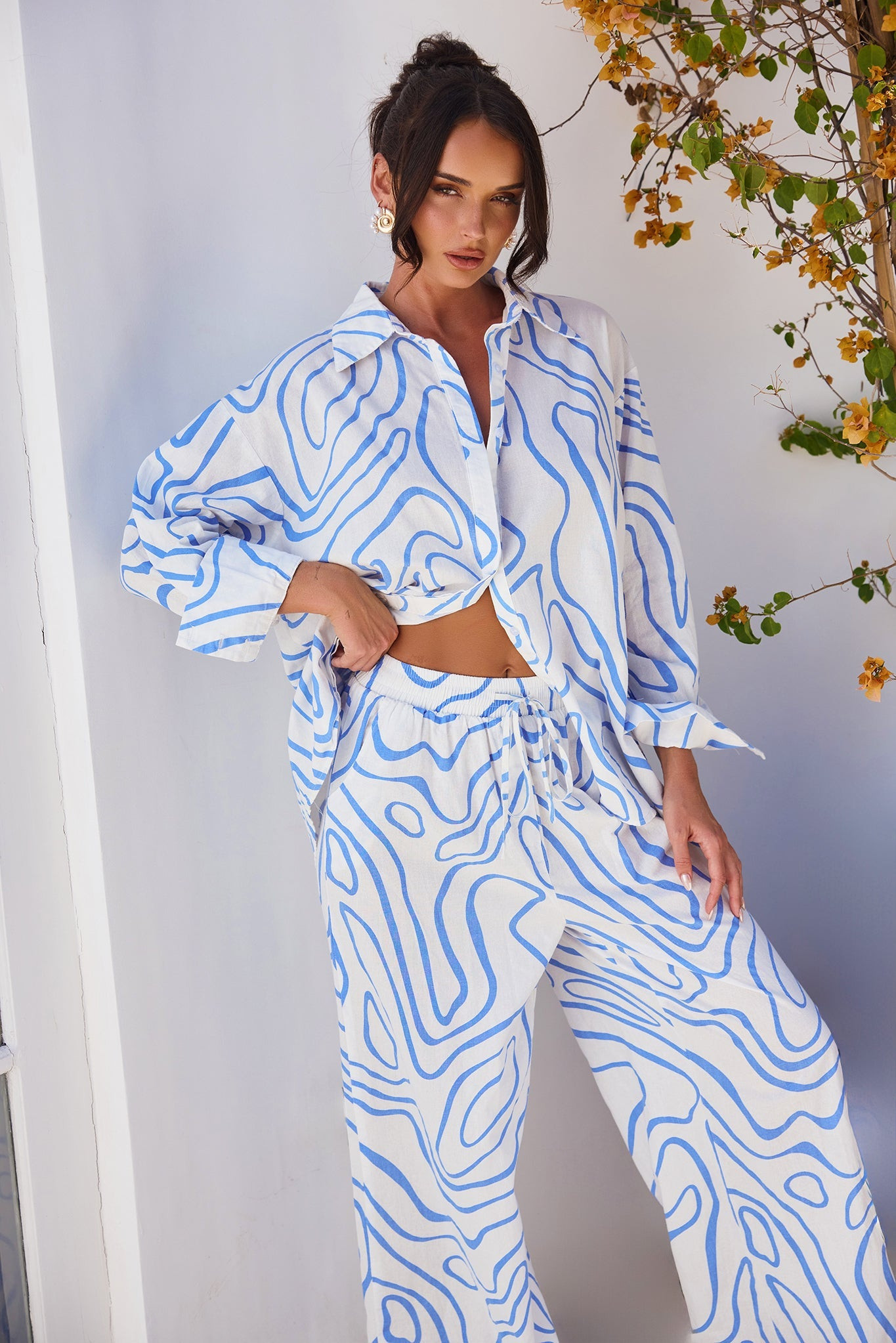 Sunlights In Capri Shirt - Blue | Sage and Paige AUS.