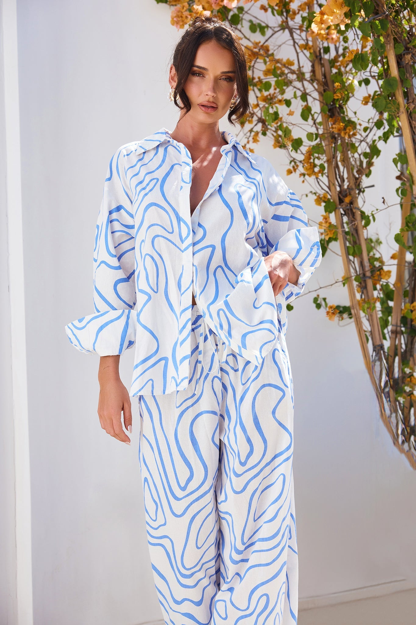 Sunlights In Capri Shirt - Blue | Sage and Paige AUS.
