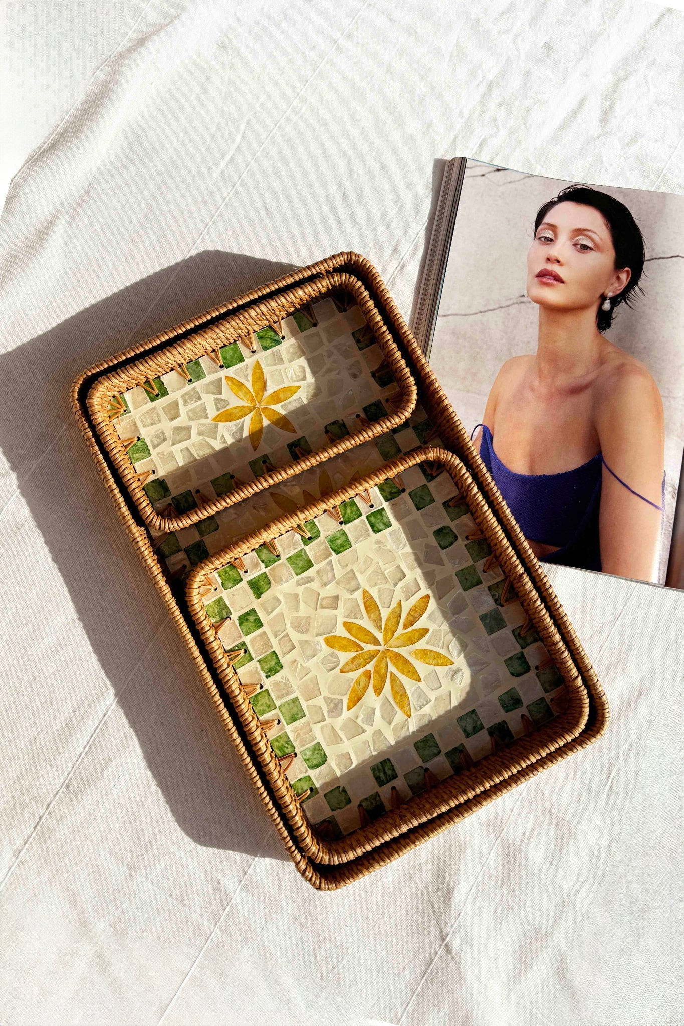Rita Tray Set - Yellow Multi | Sage and Paige AUS.