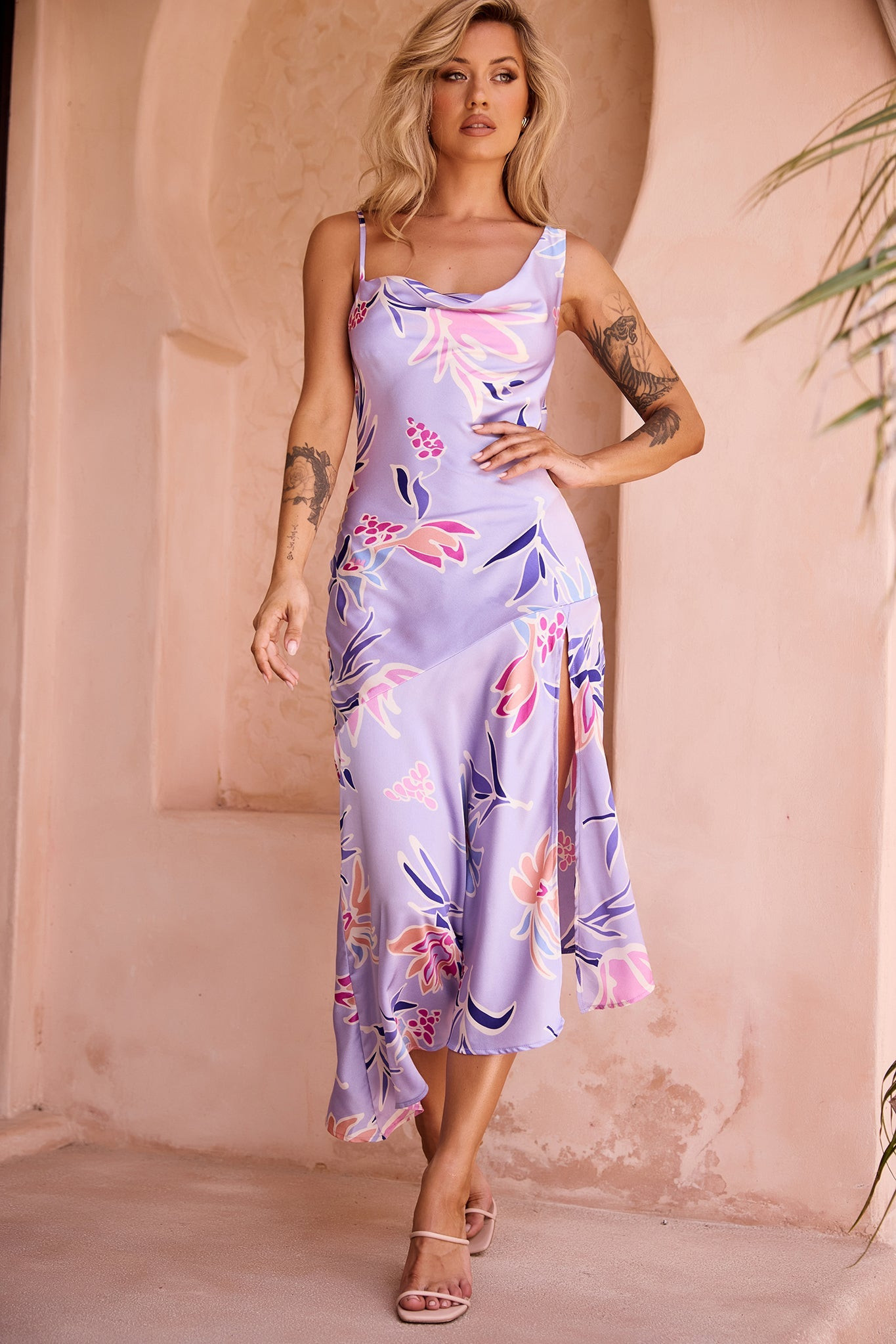 Sonora Midi Dress - Purple | Sage and Paige AUS.