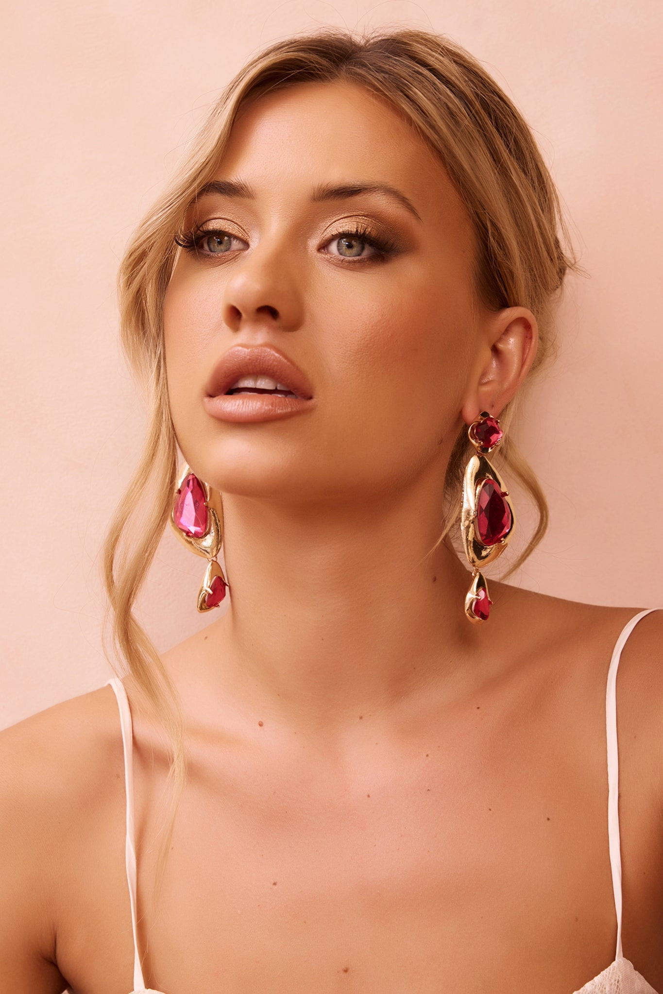 Scarlet Luxe Earrings - Pink | Sage and Paige AUS.