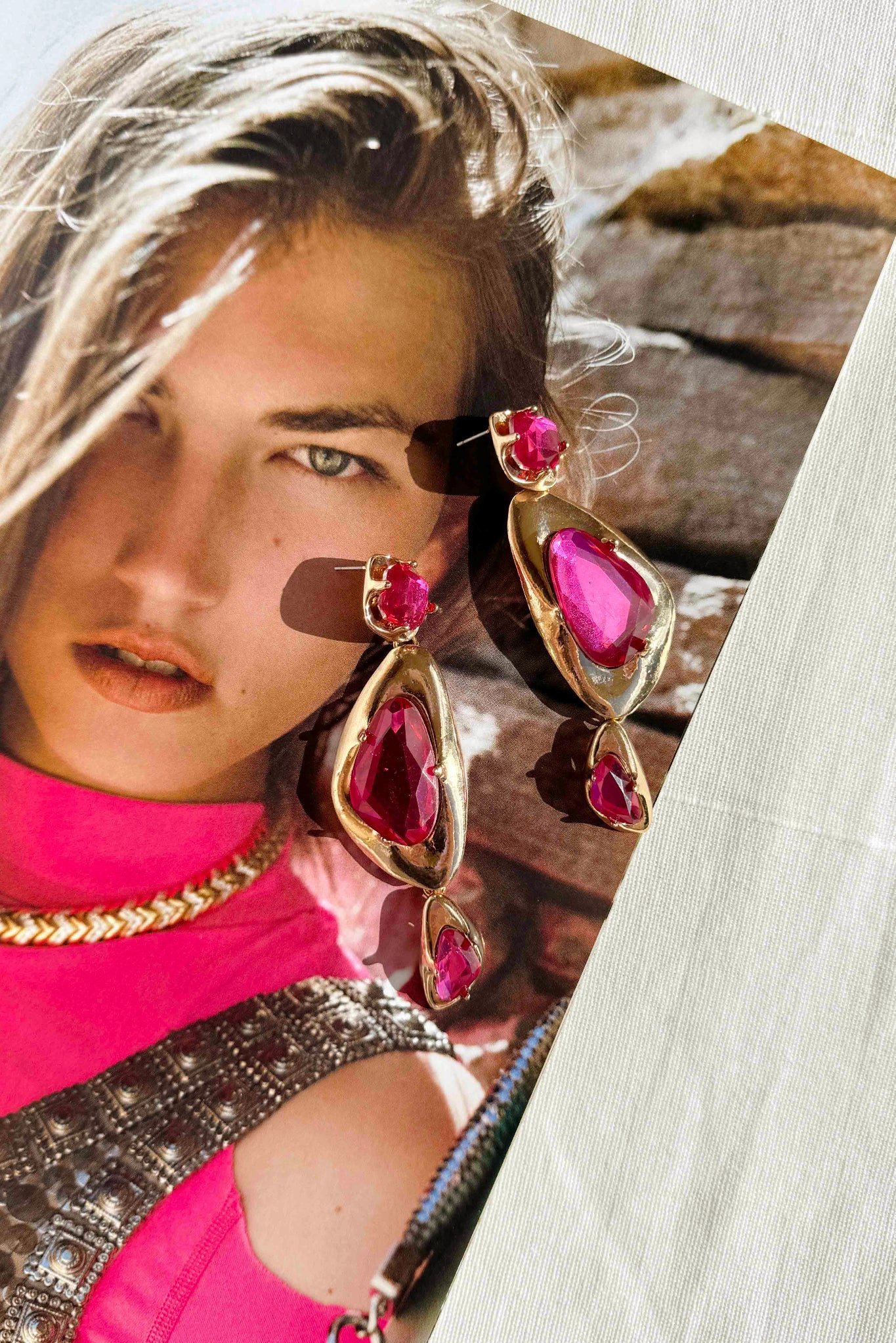 Scarlet Luxe Earrings - Pink | Sage and Paige AUS.